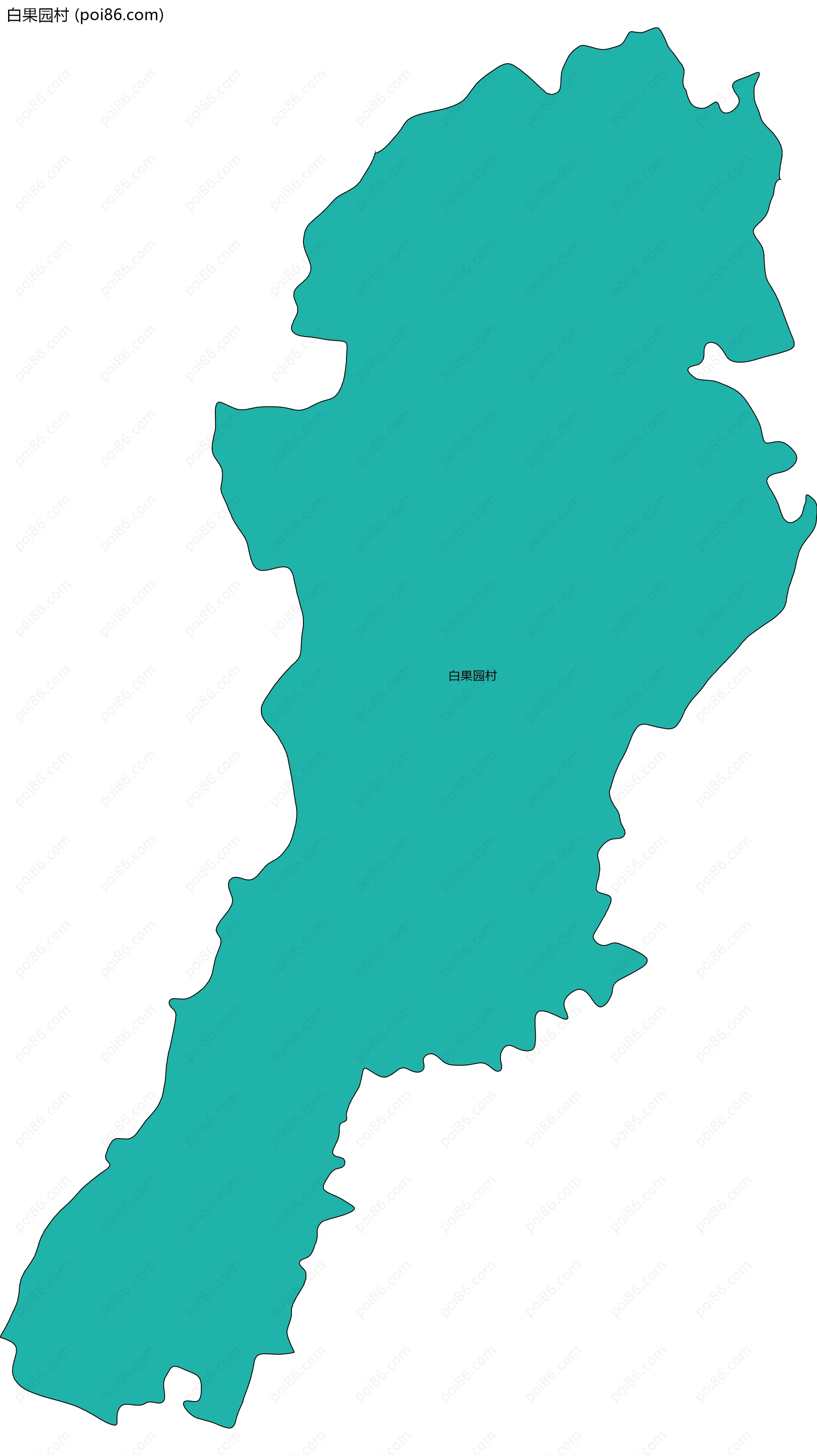 白果园村边界地图