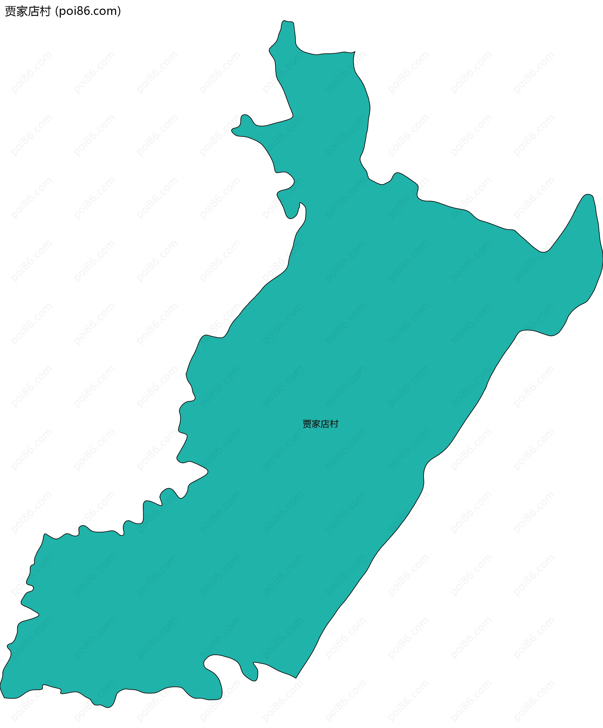 贾家店村边界地图