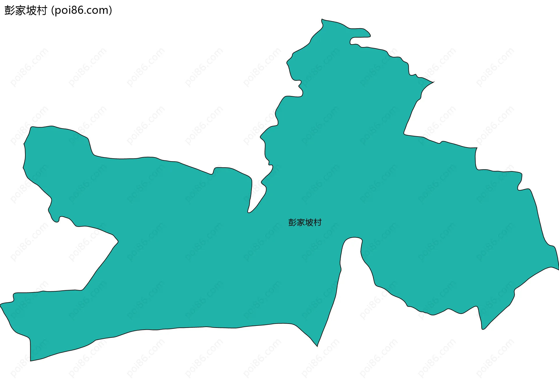 彭家坡村边界地图
