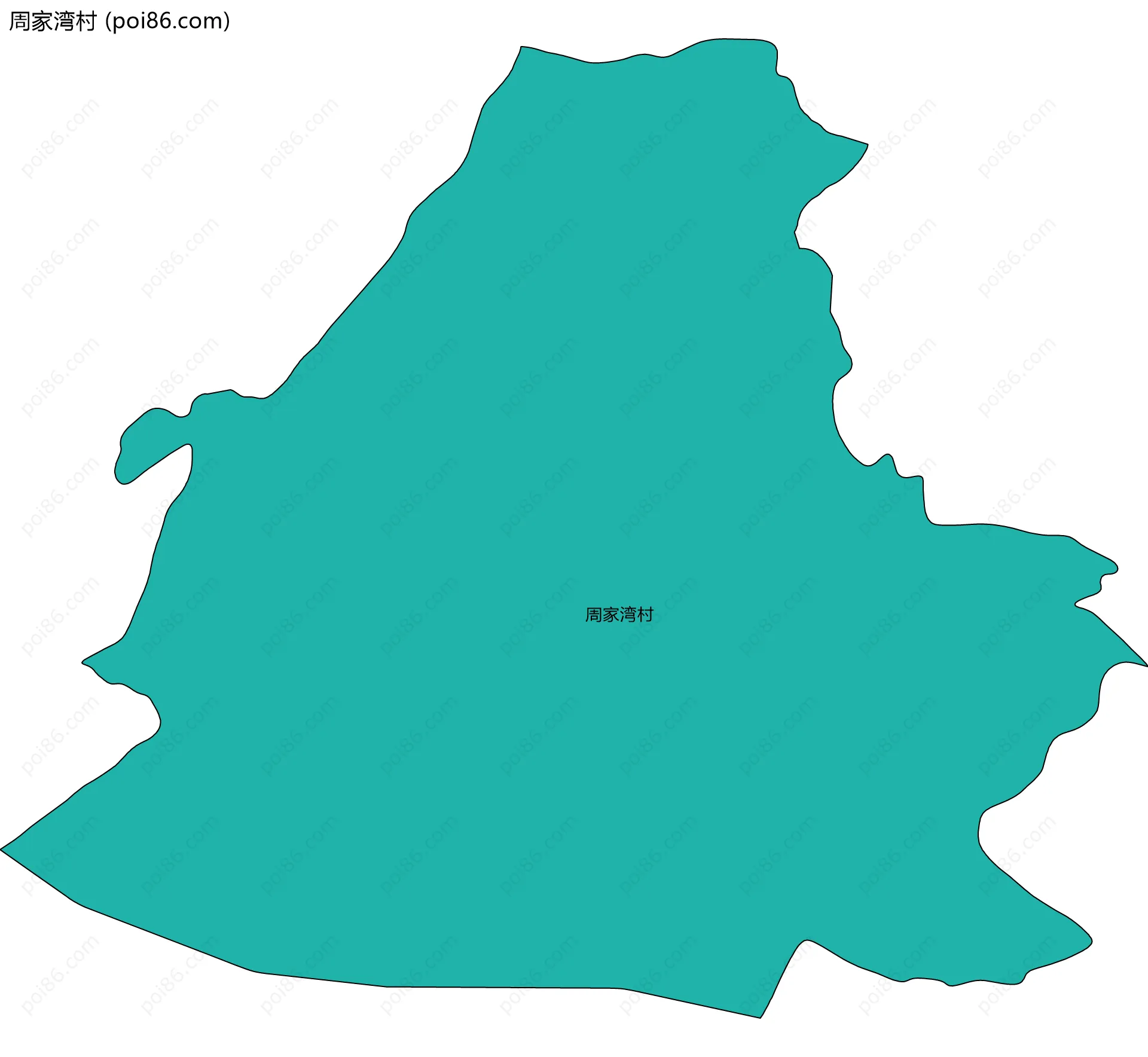 周家湾村边界地图