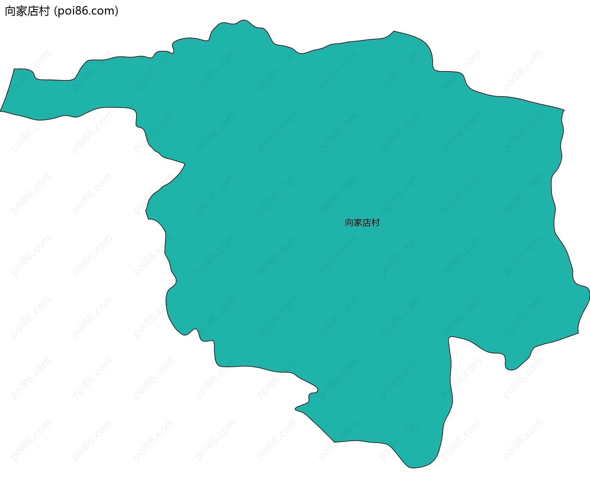 向家店村边界地图