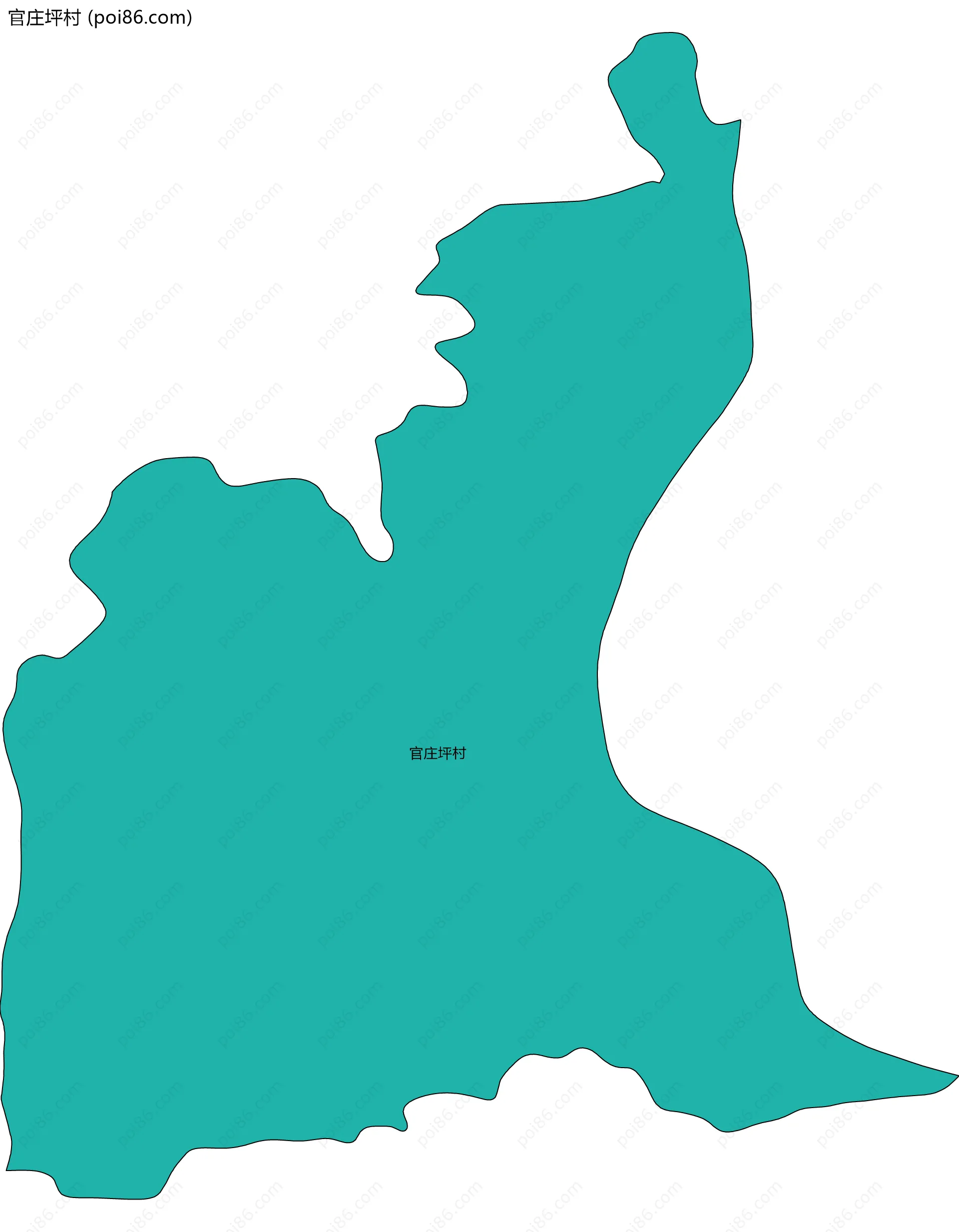 官庄坪村边界地图