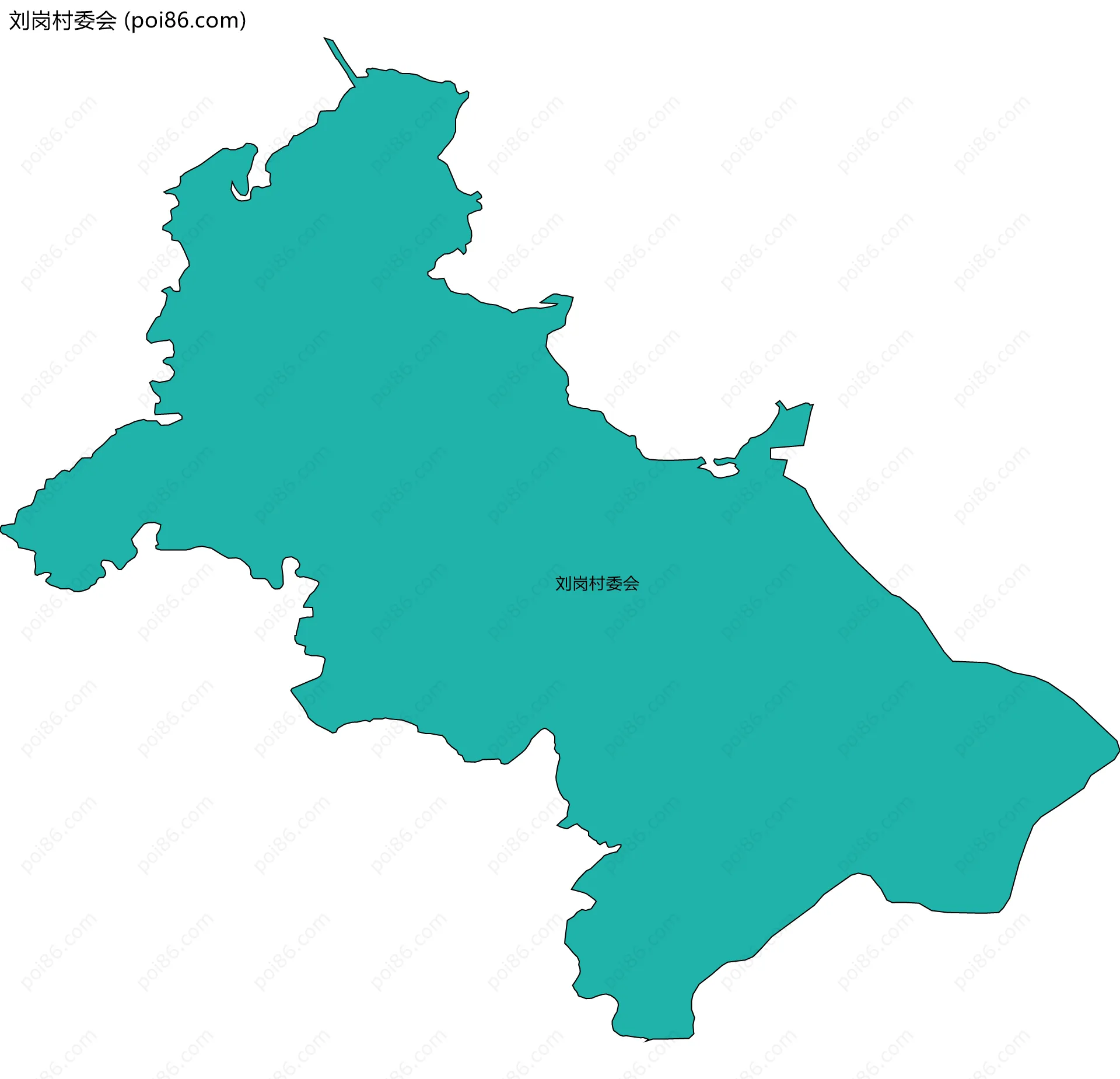 刘岗村委会边界地图