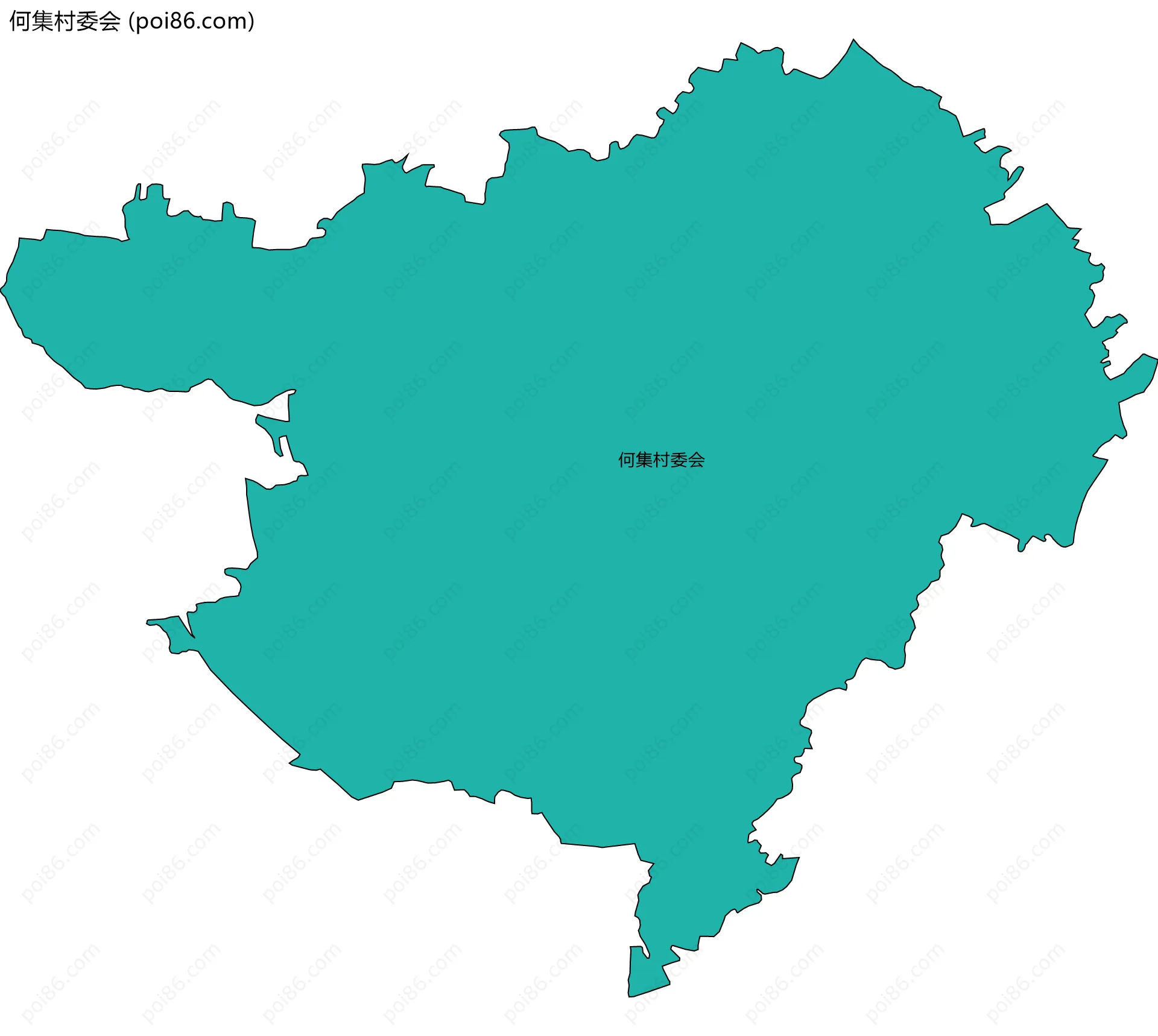 何集村委会边界地图
