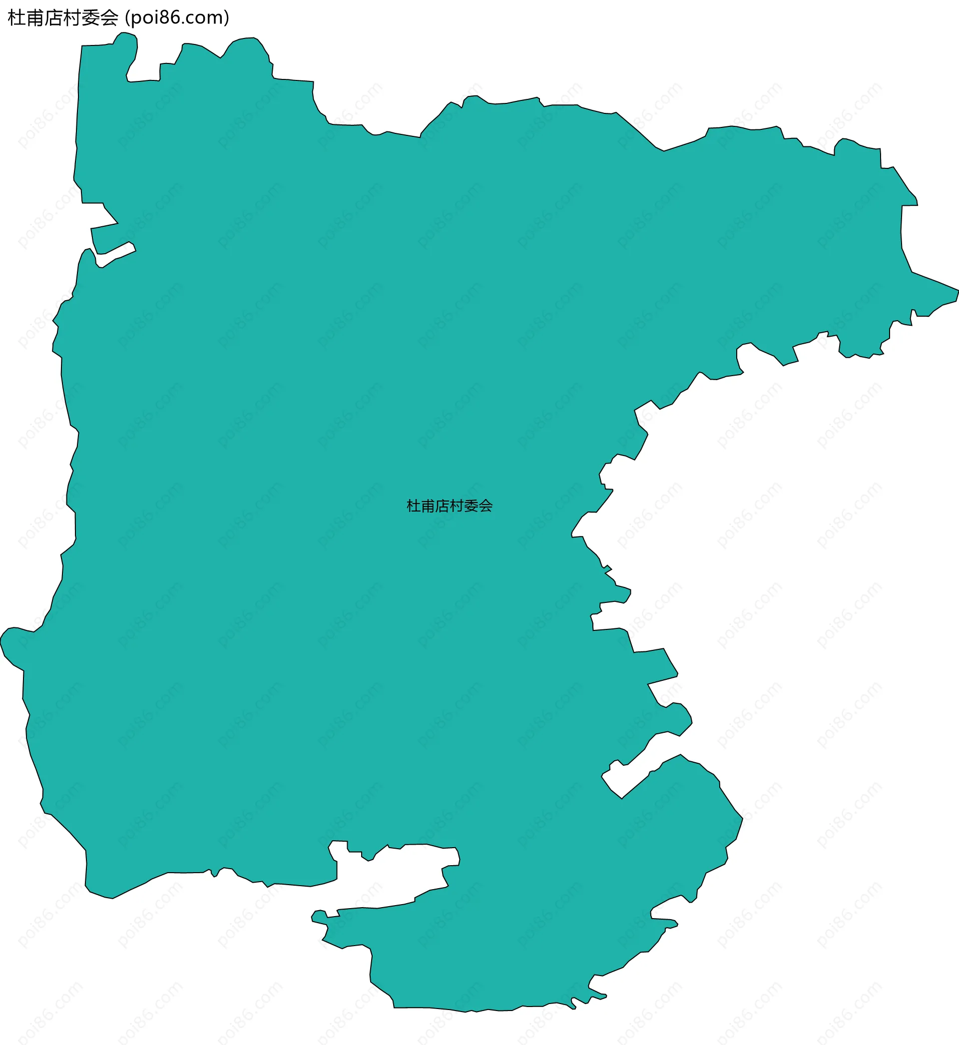 杜甫店村委会边界地图