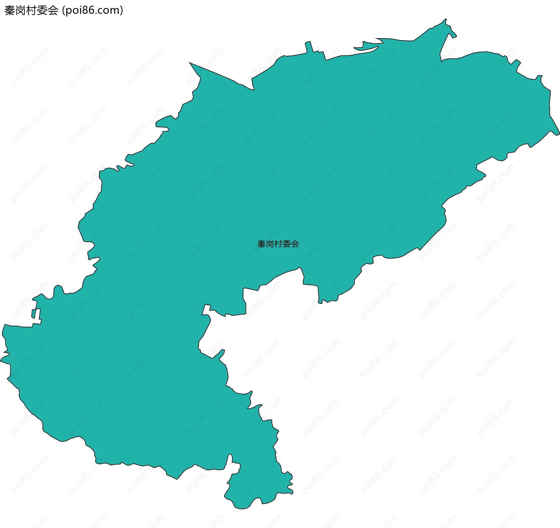 秦岗村委会边界地图