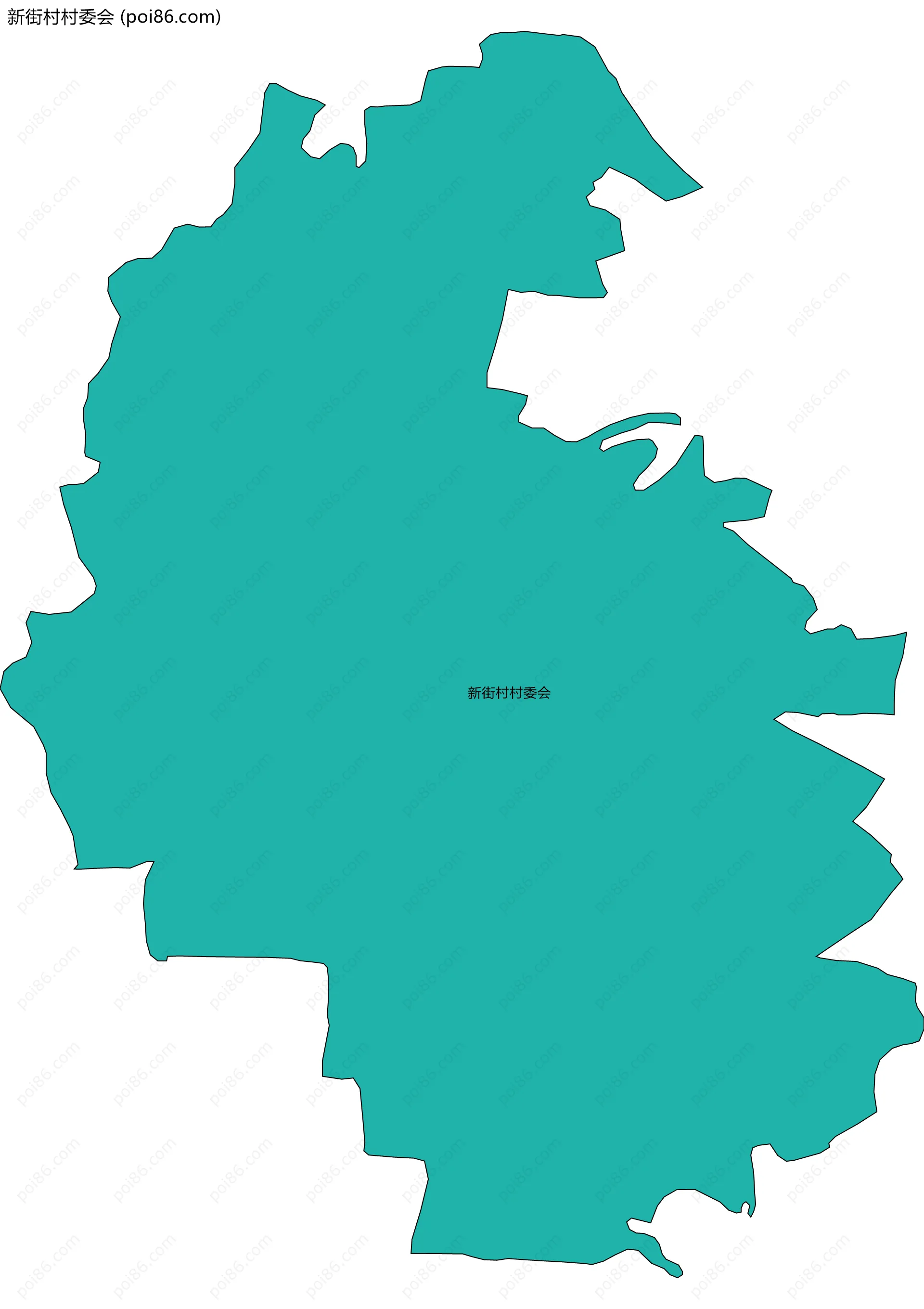 新街村村委会边界地图