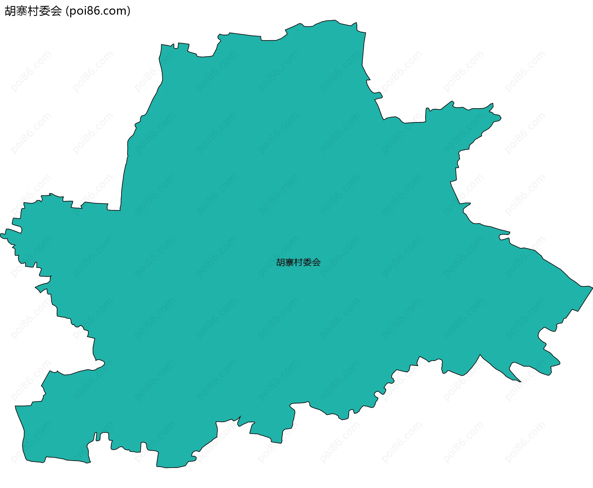 胡寨村委会边界地图