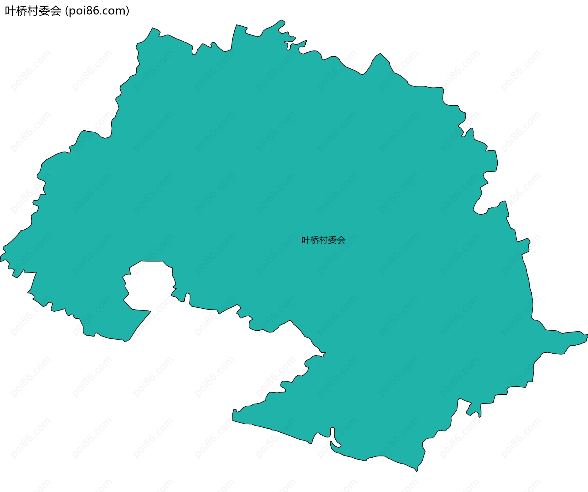 叶桥村委会边界地图