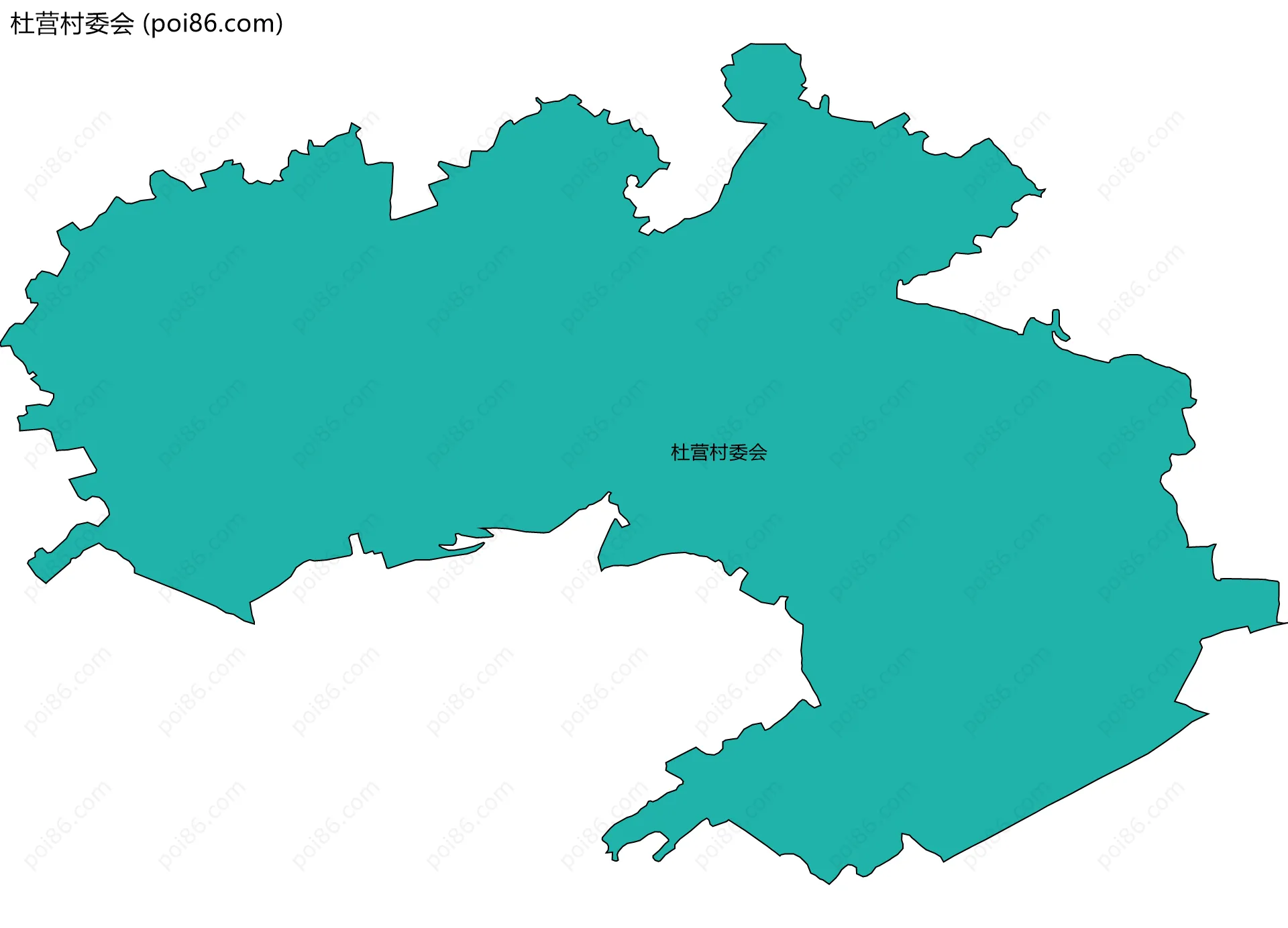 杜营村委会边界地图