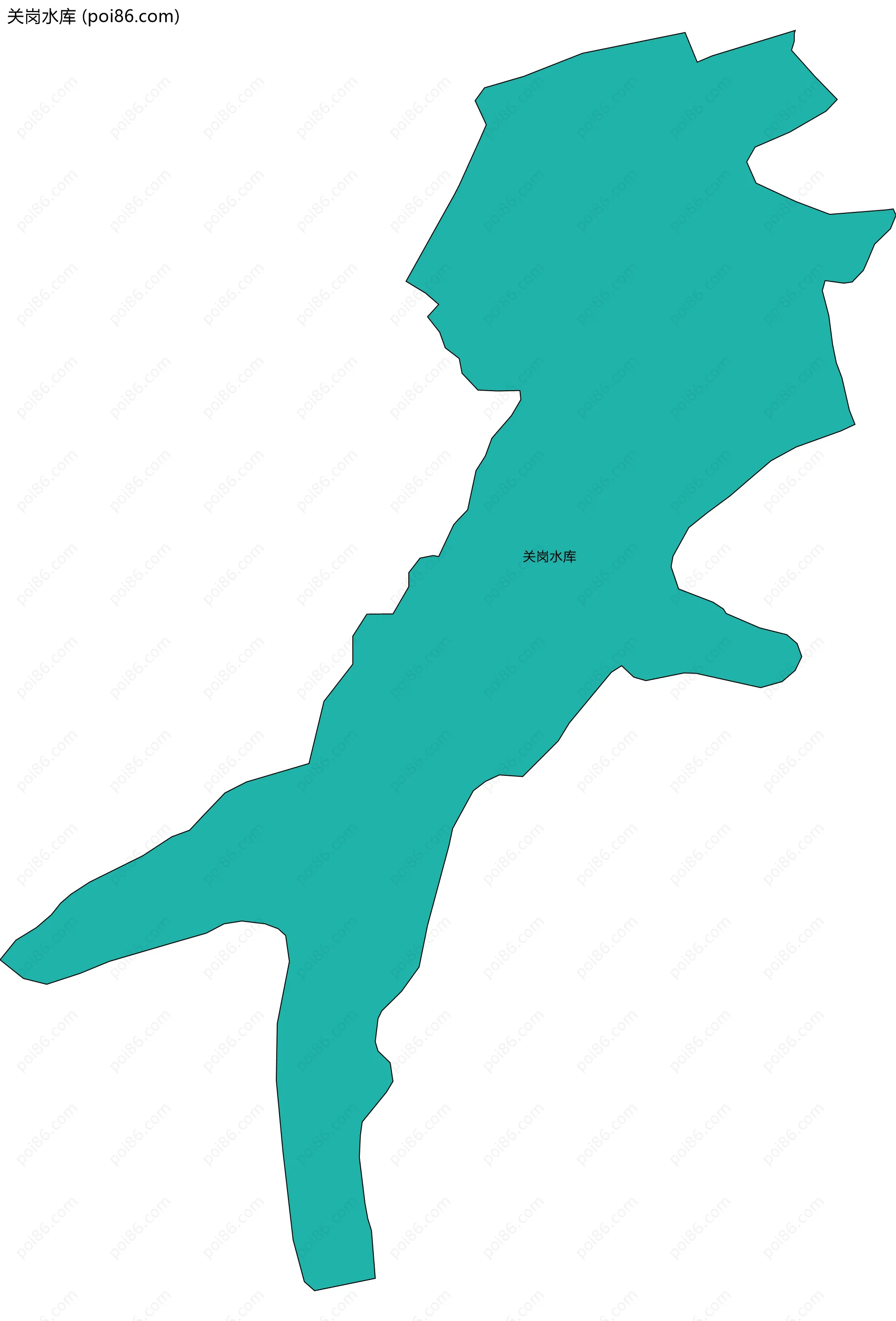 关岗水库边界地图