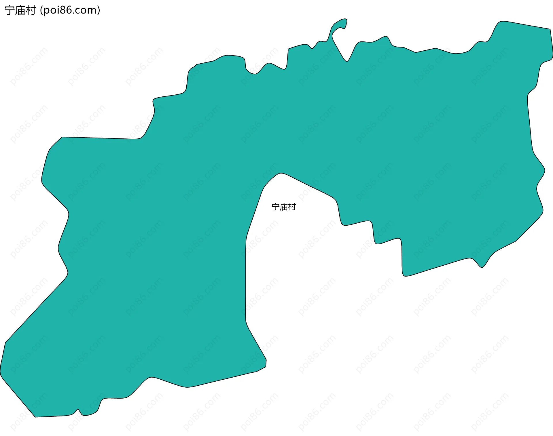 宁庙村边界地图