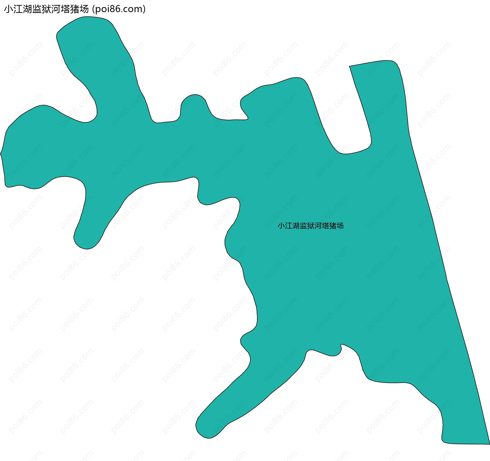 小江湖监狱河塔猪场边界地图