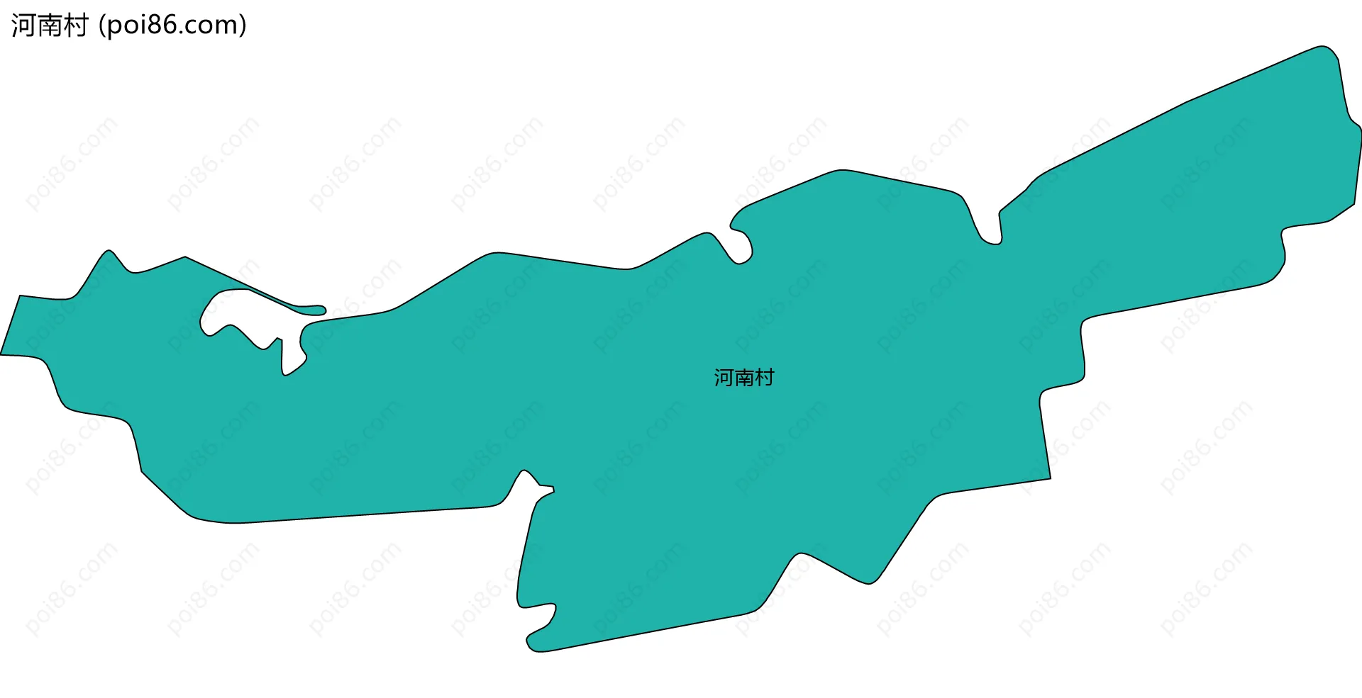 河南村边界地图