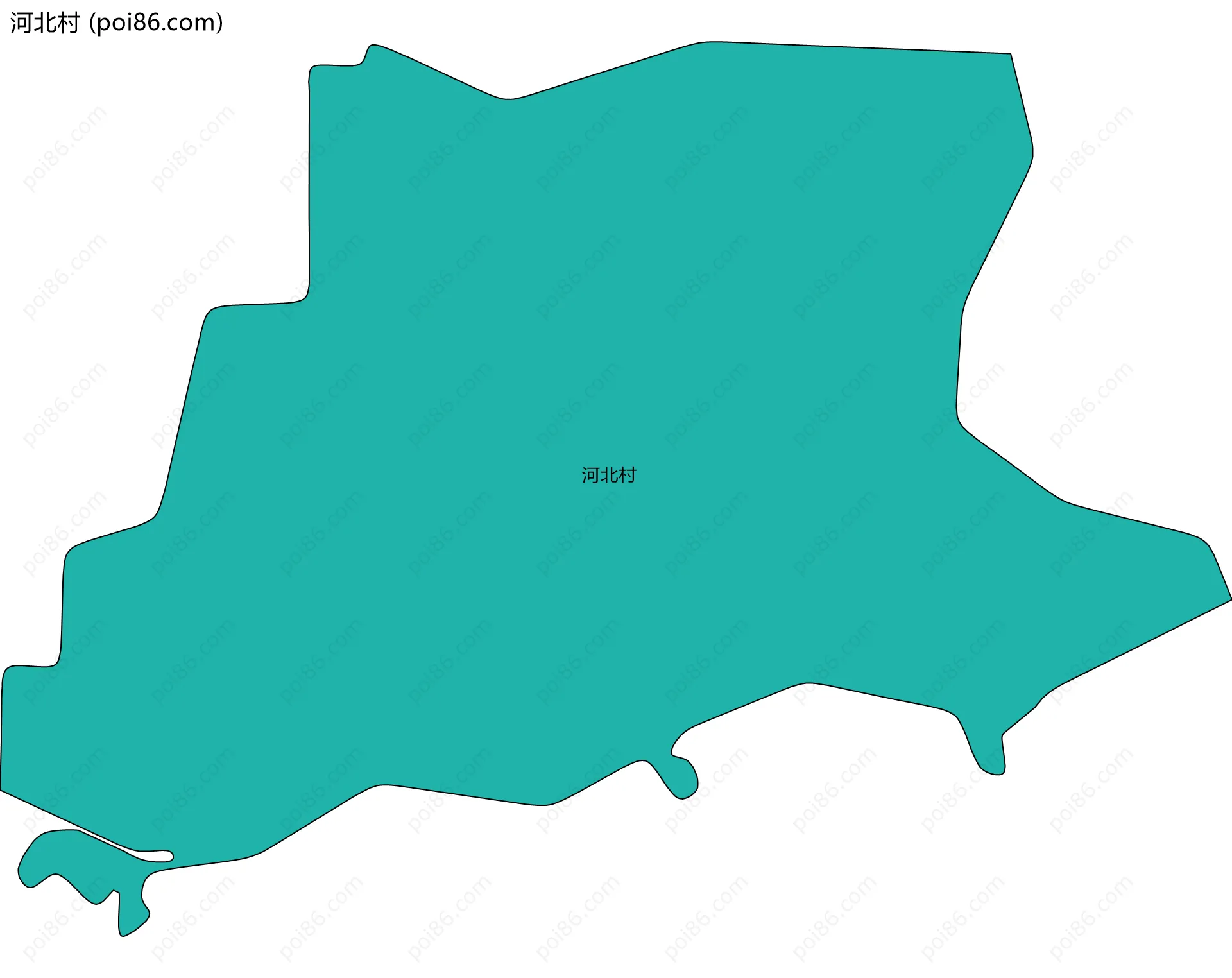 河北村边界地图