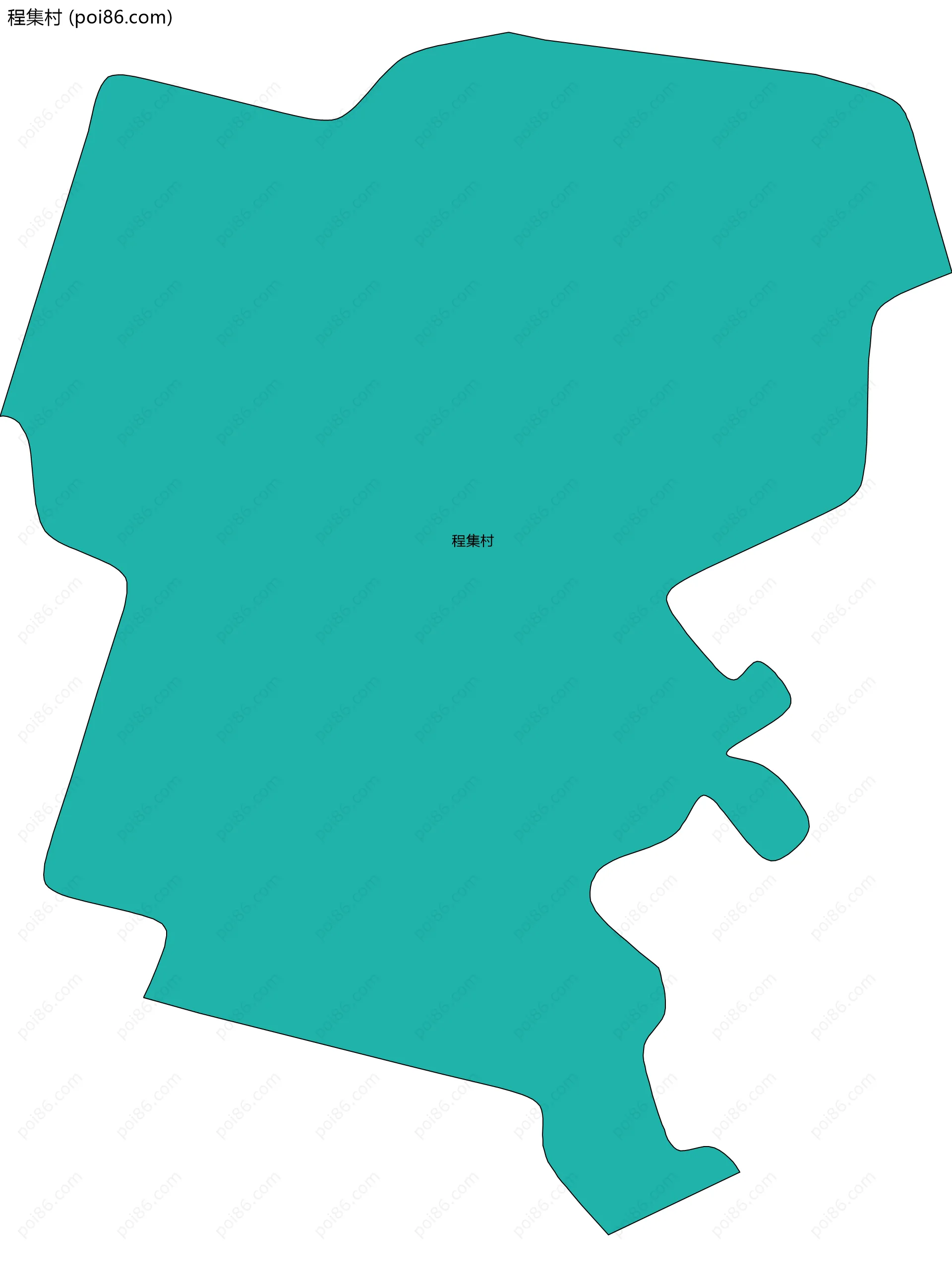 程集村边界地图