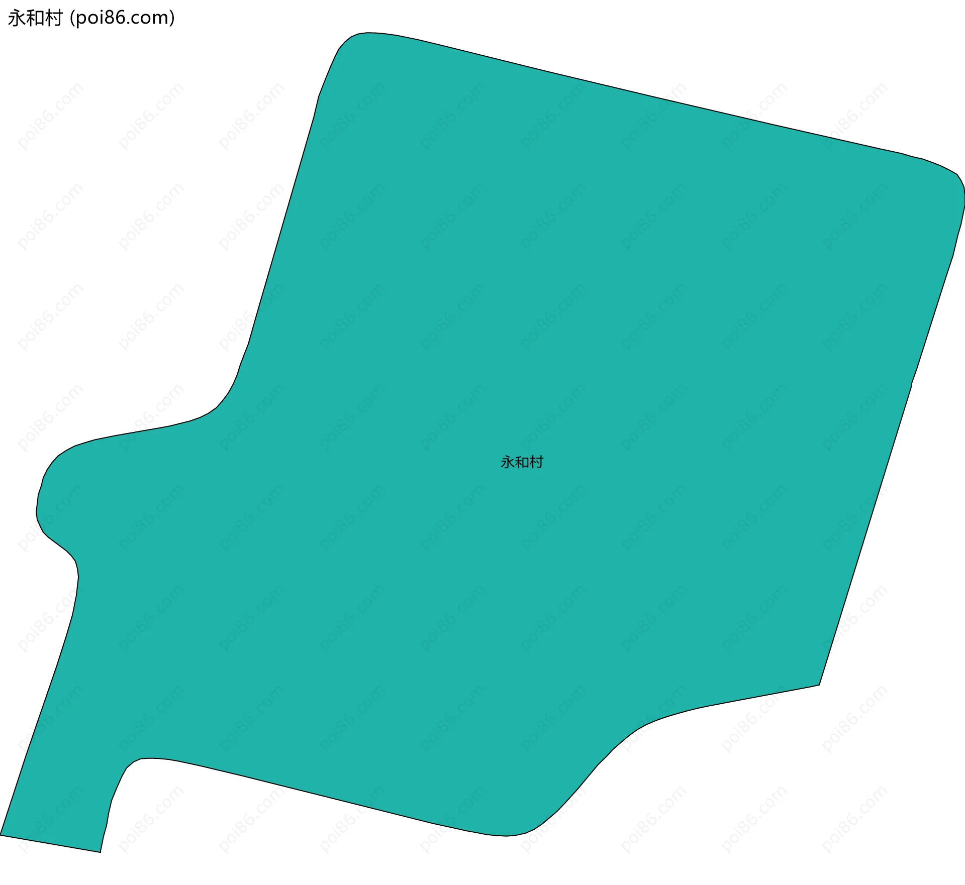 永和村边界地图