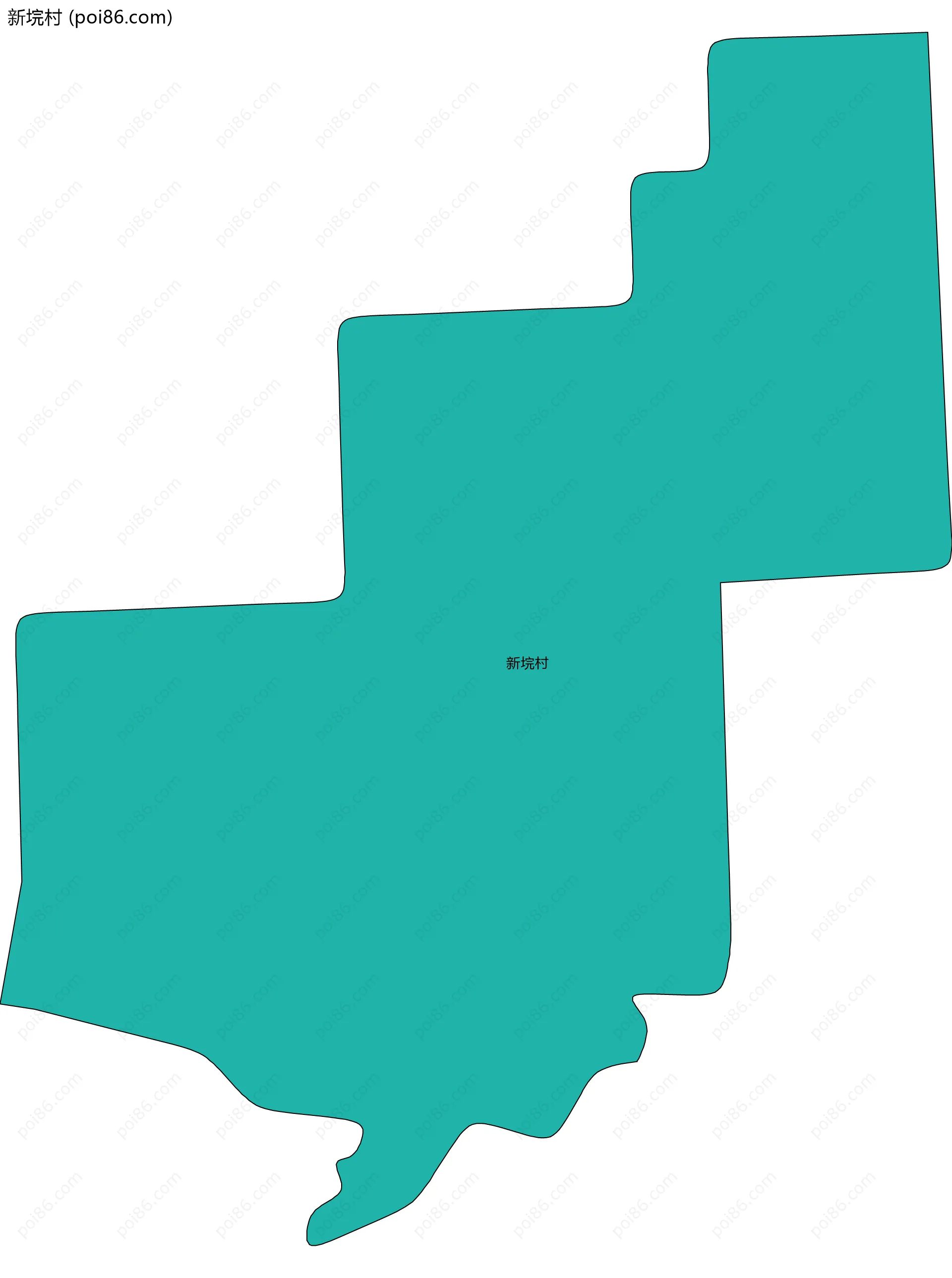 新垸村边界地图