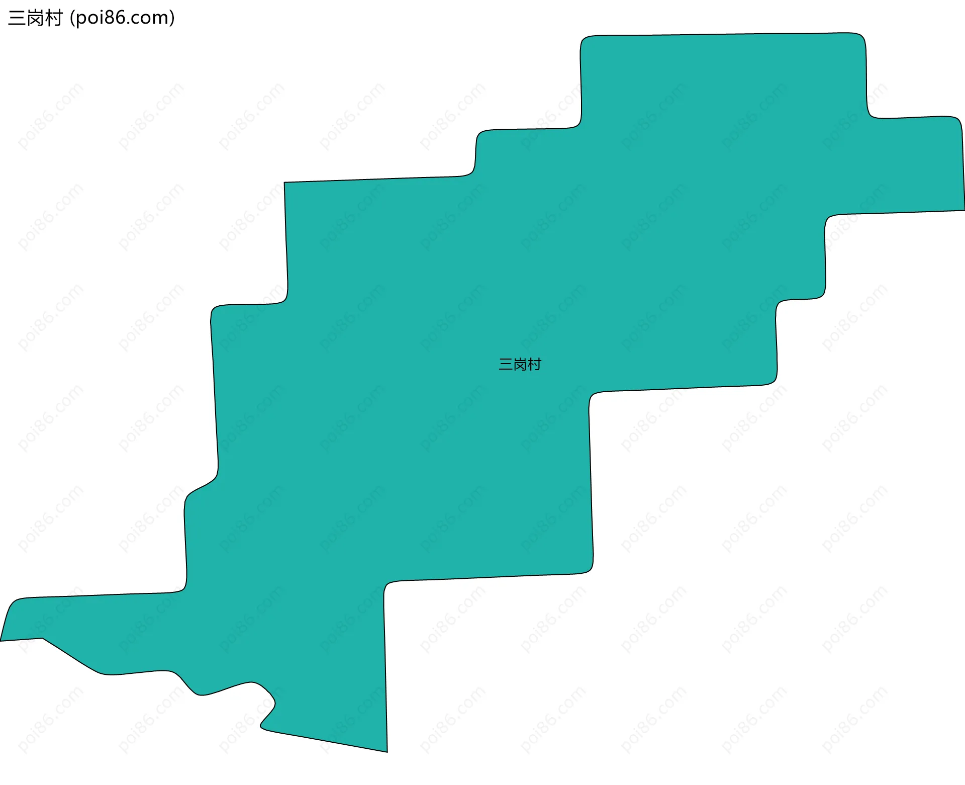 三岗村边界地图
