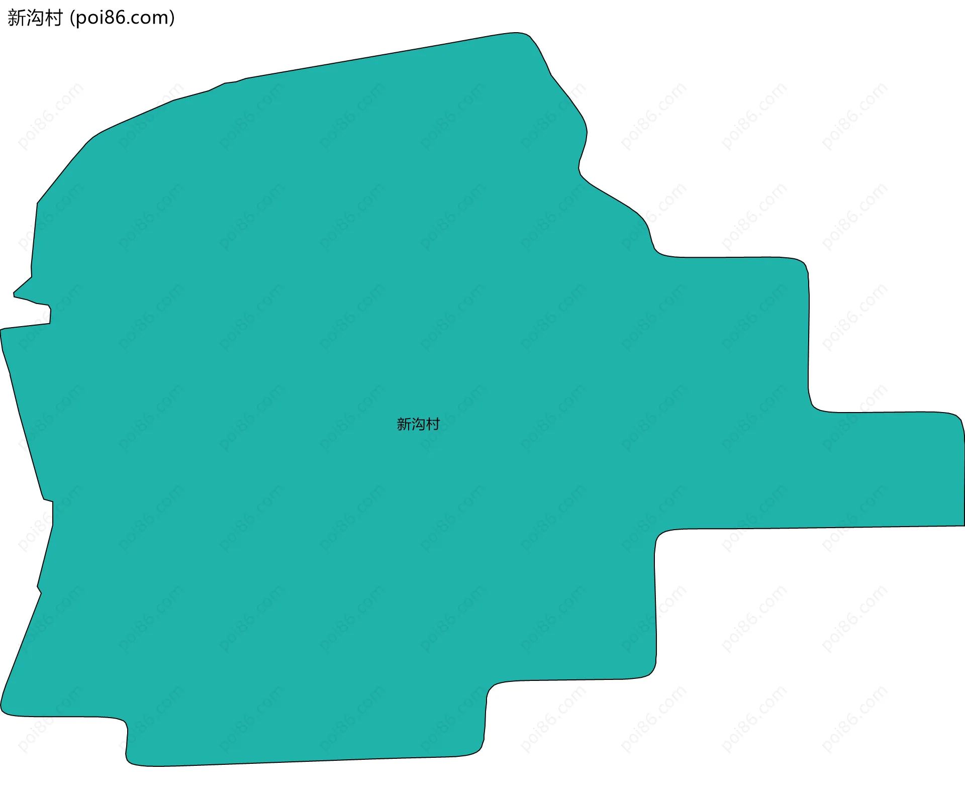 新沟村边界地图