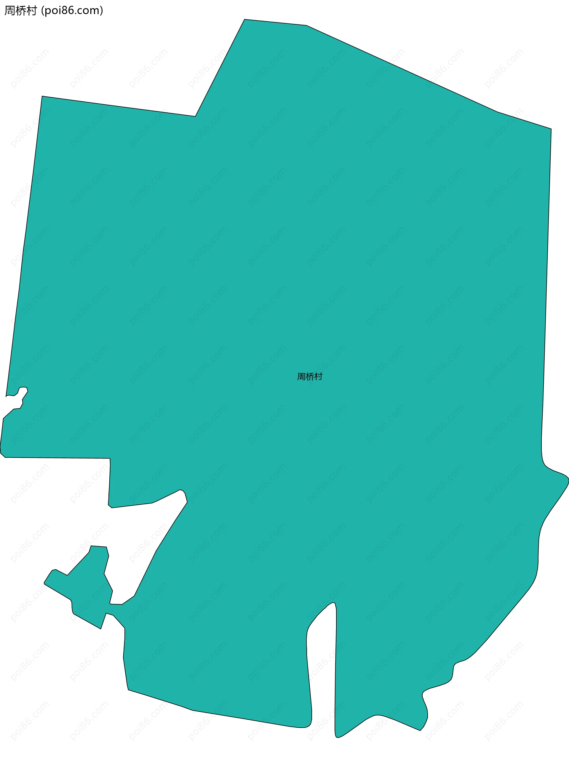 周桥村边界地图