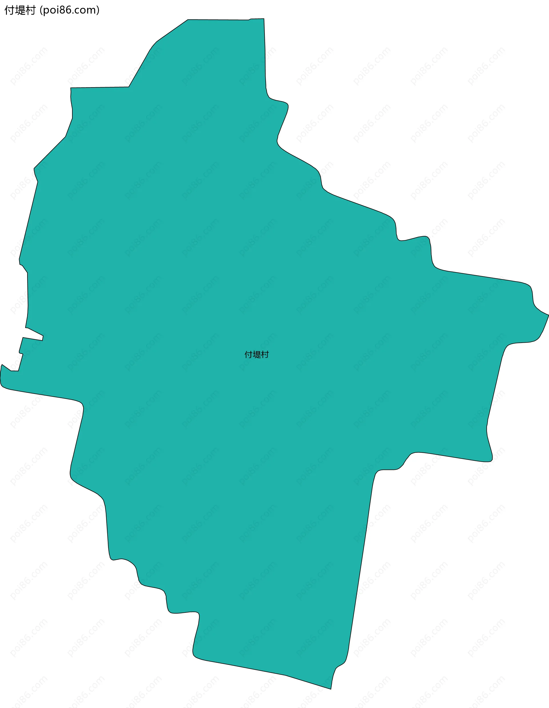 付堤村边界地图