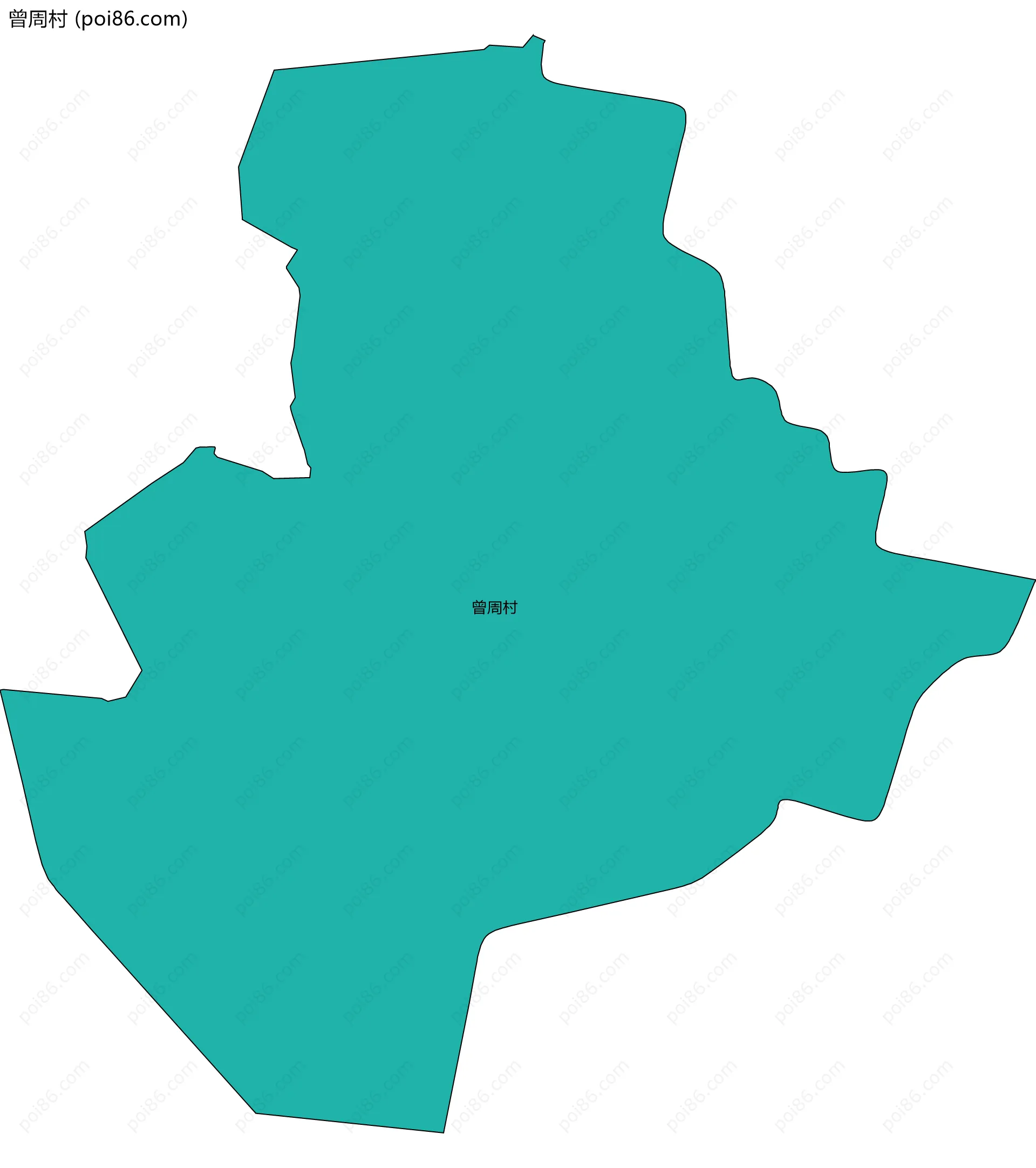 曾周村边界地图