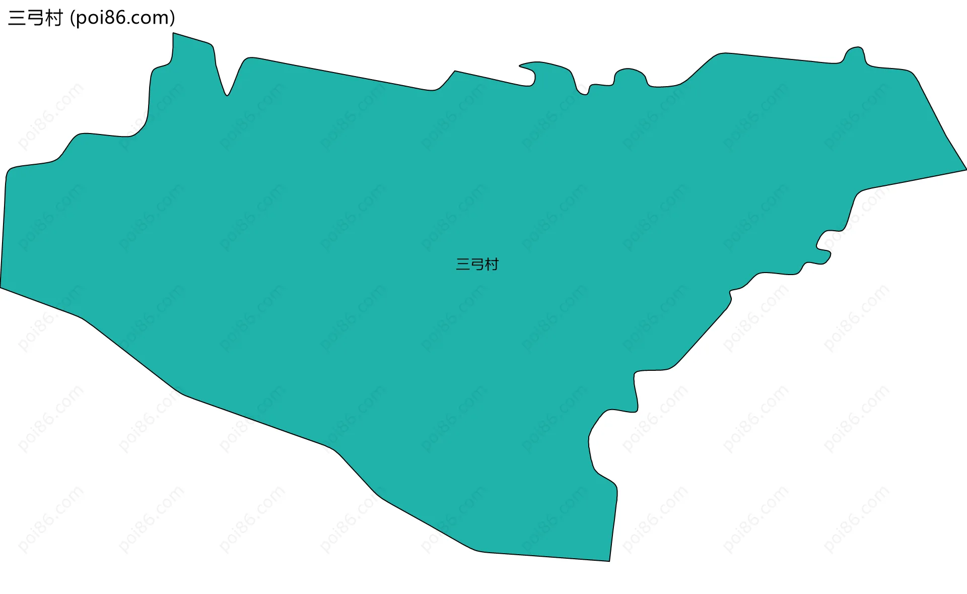 三弓村边界地图