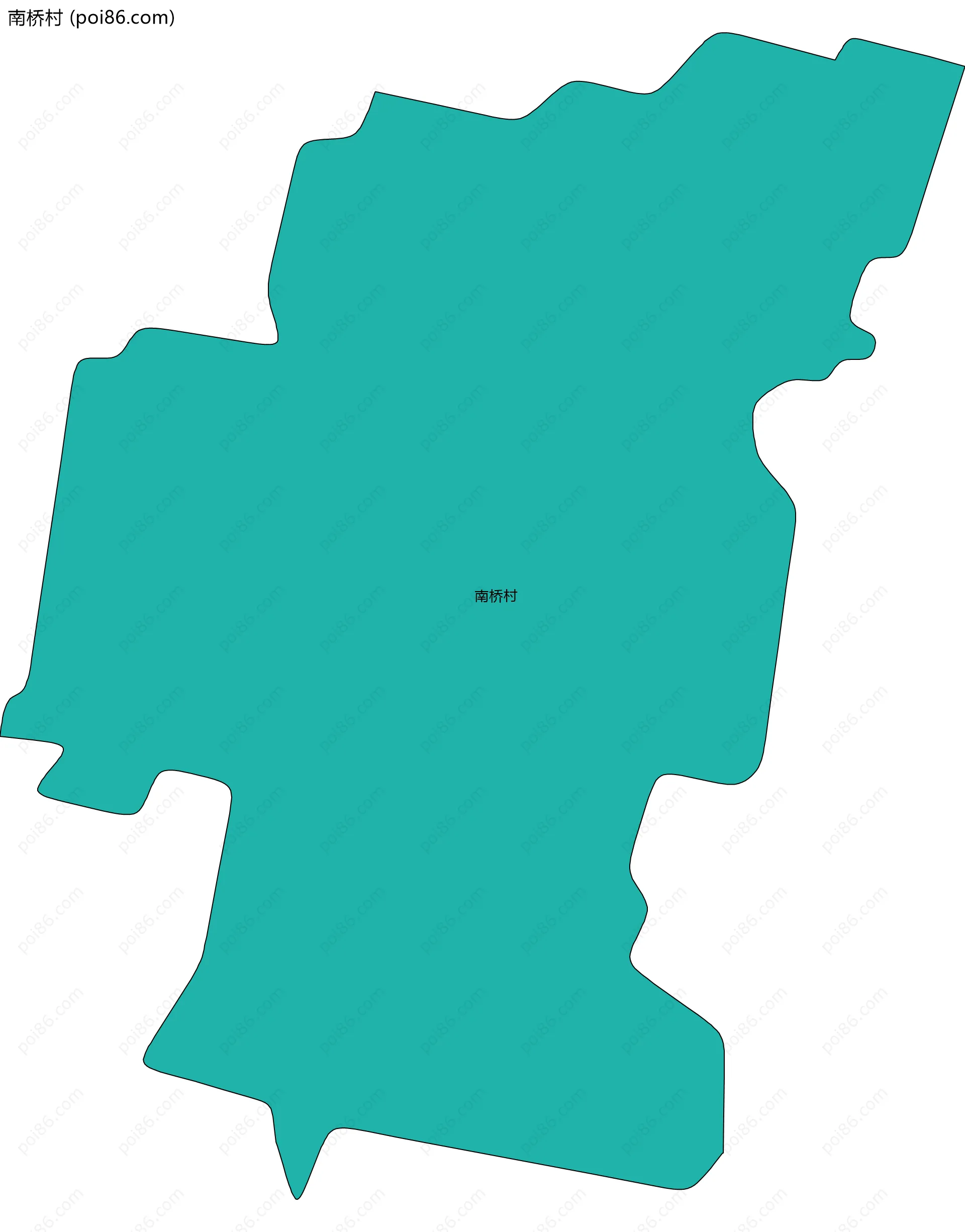 南桥村边界地图