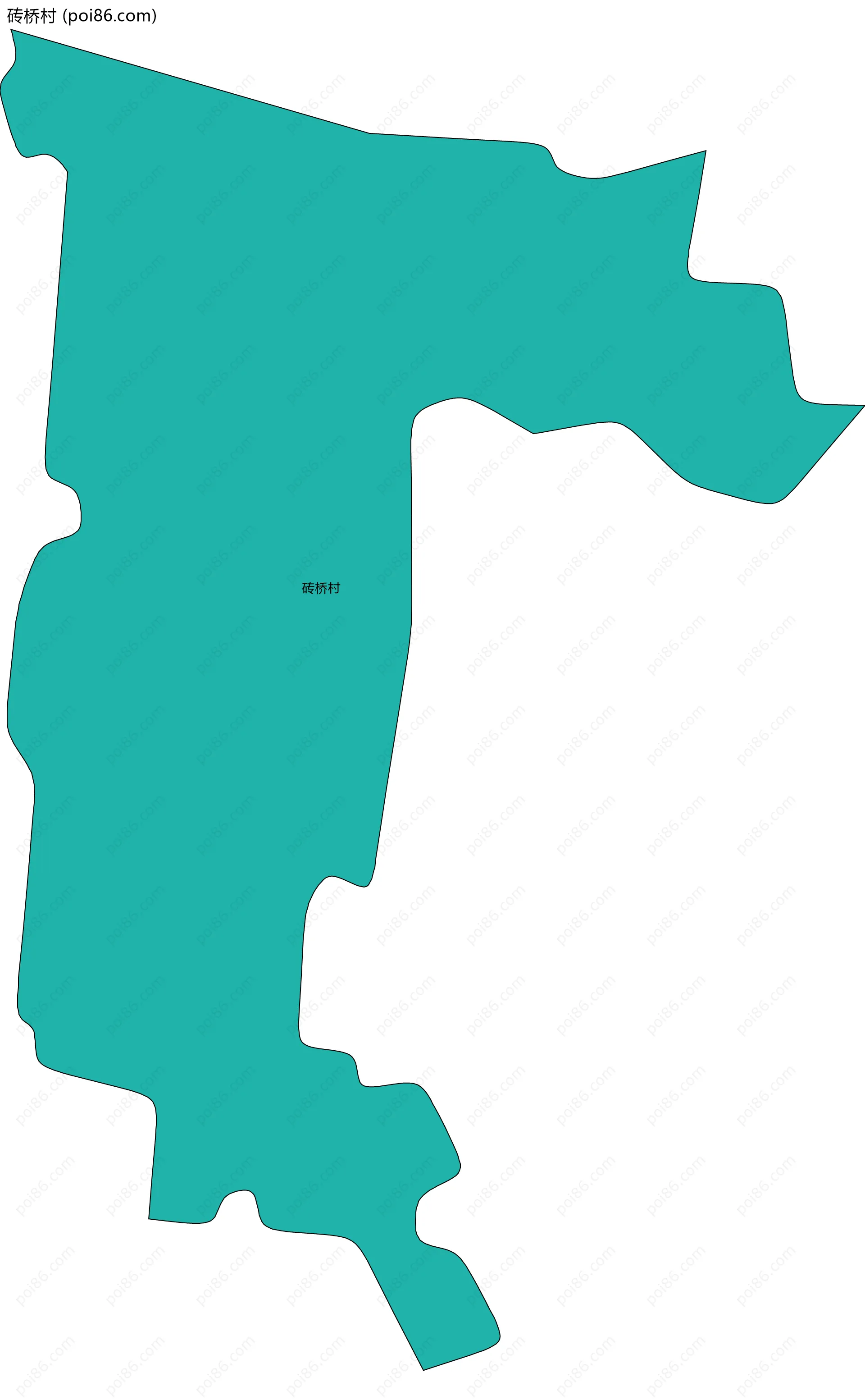 砖桥村边界地图