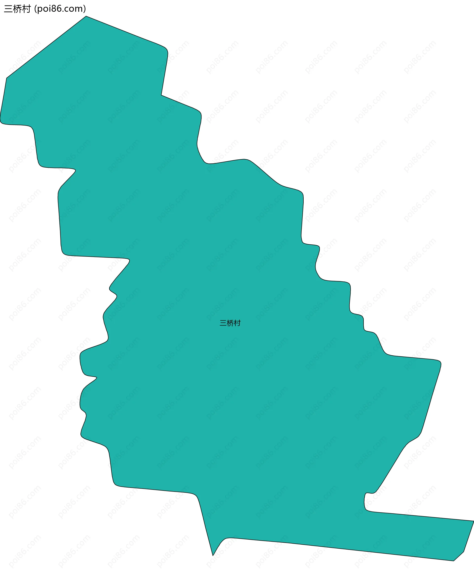 三桥村边界地图