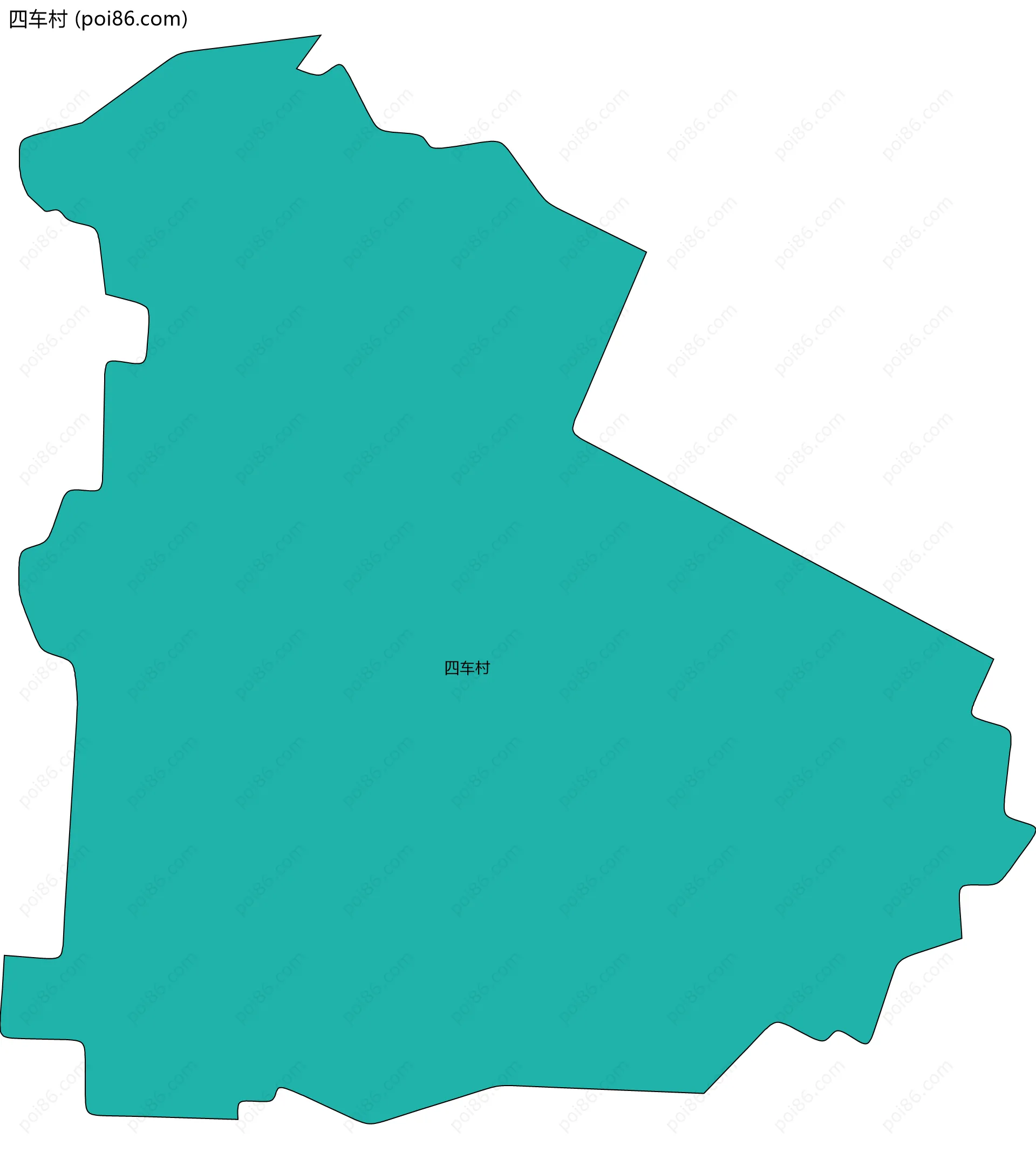 四车村边界地图