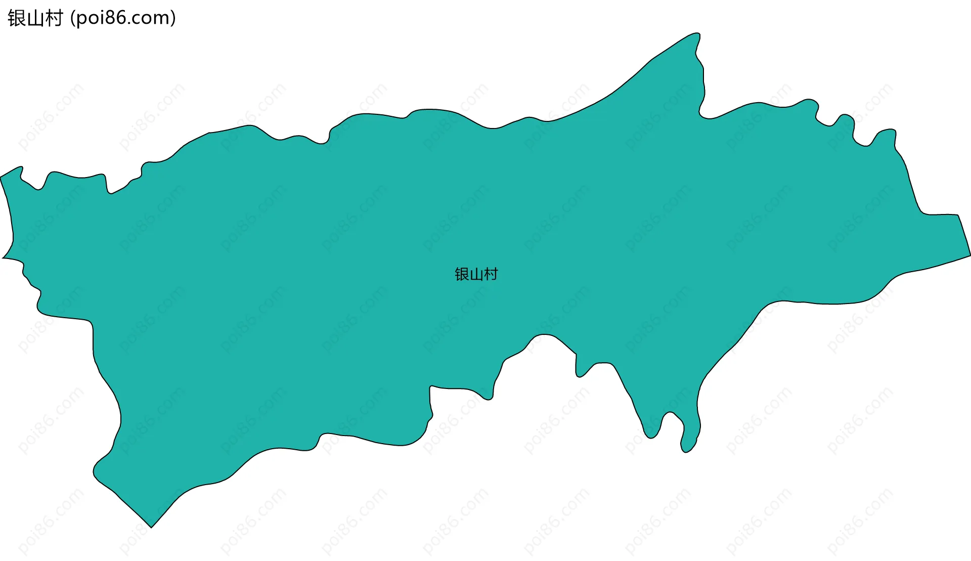 银山村边界地图