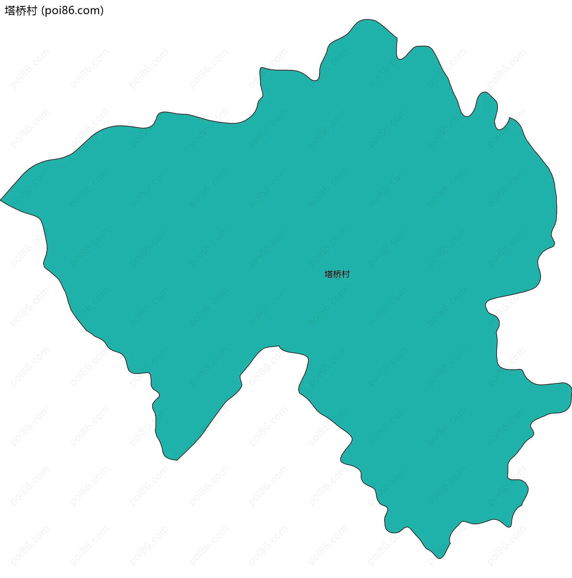 塔桥村边界地图