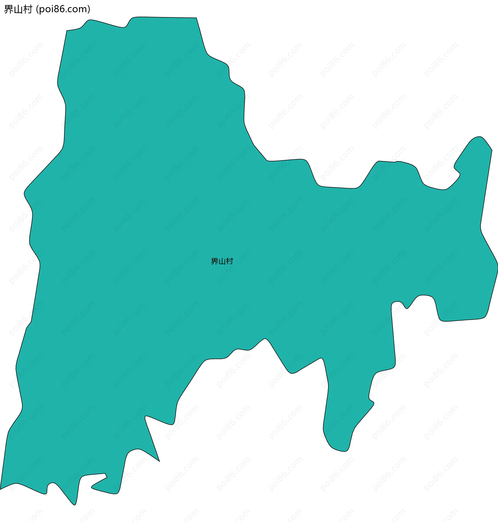 界山村边界地图