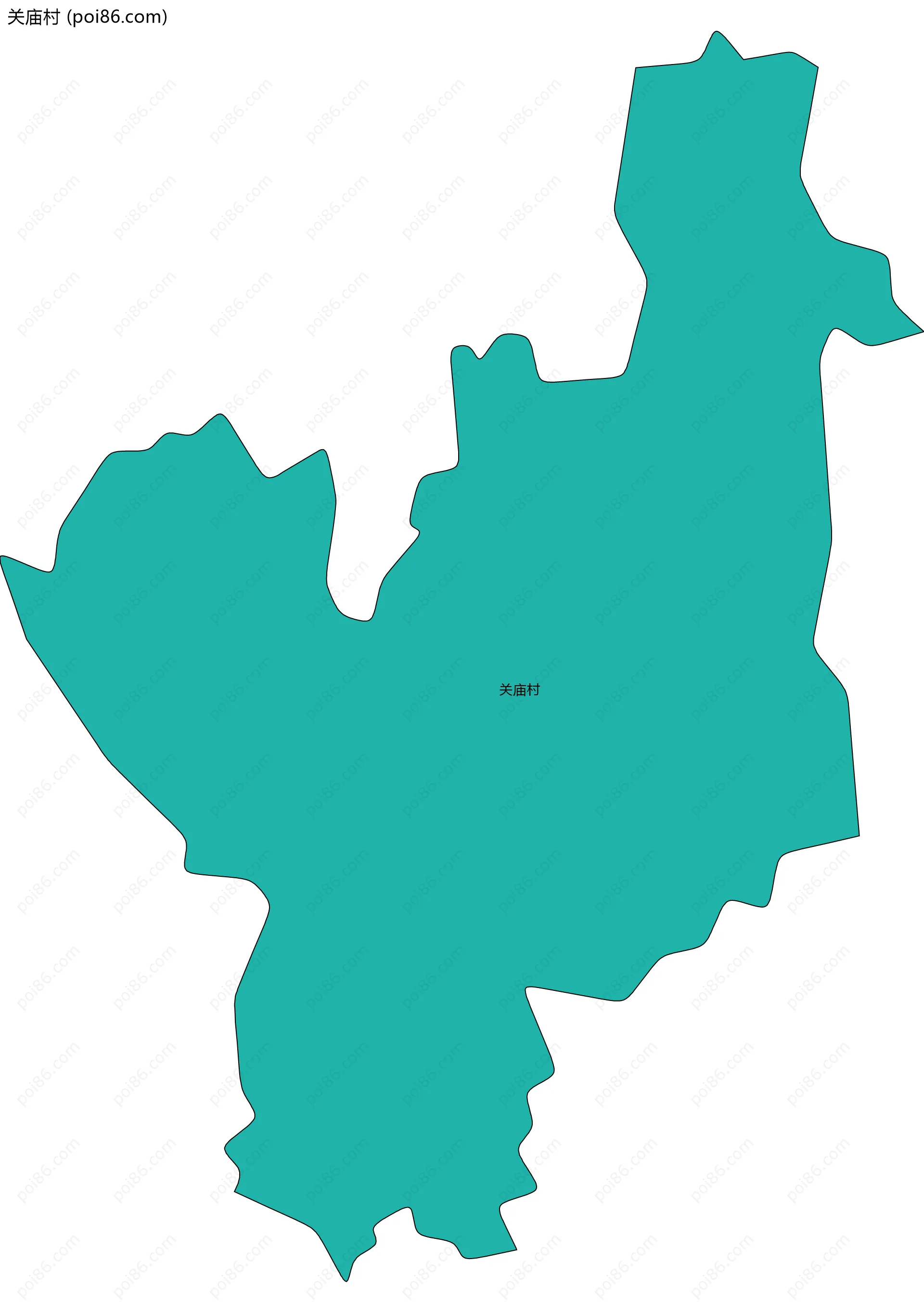 关庙村边界地图