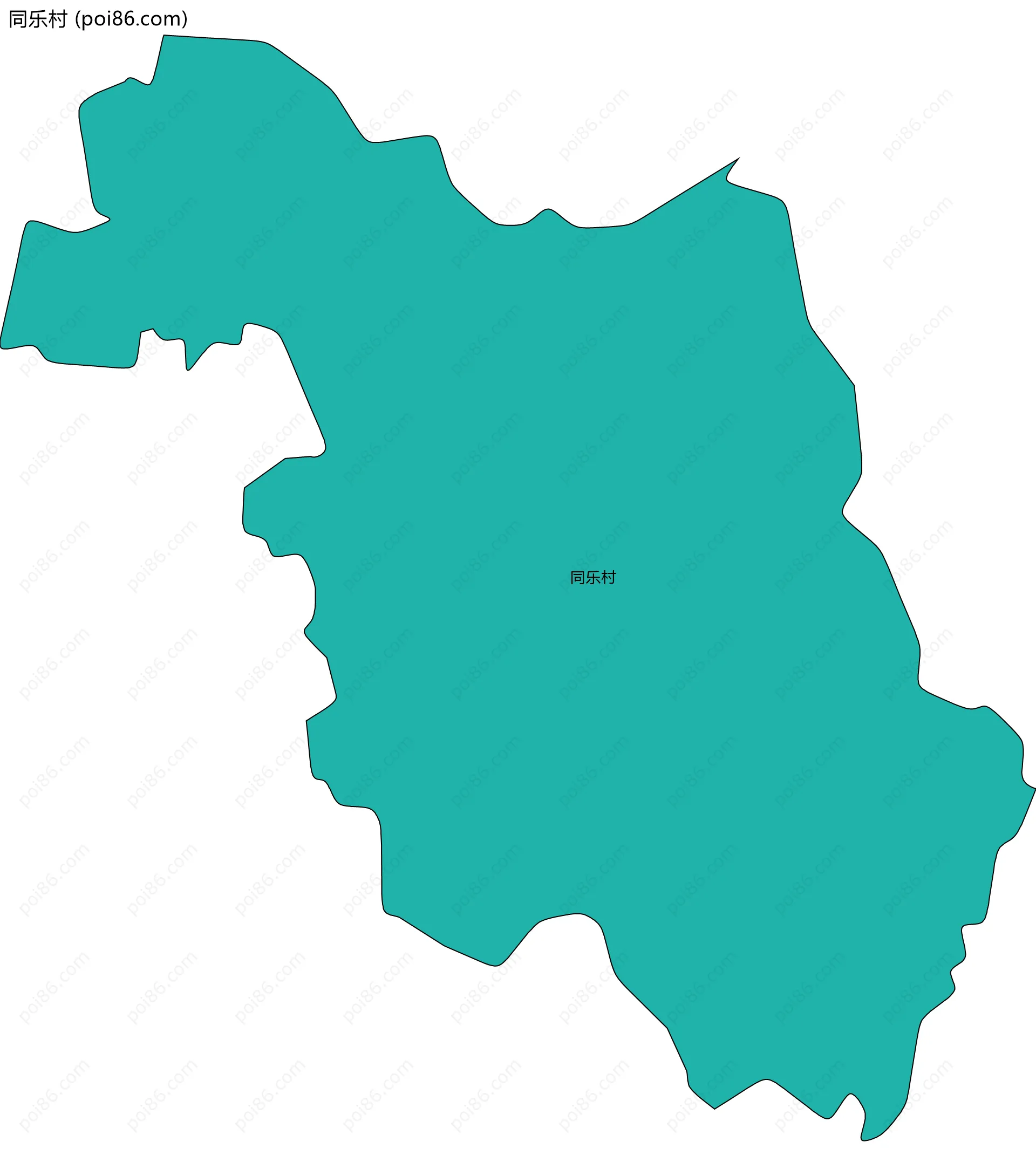 同乐村边界地图