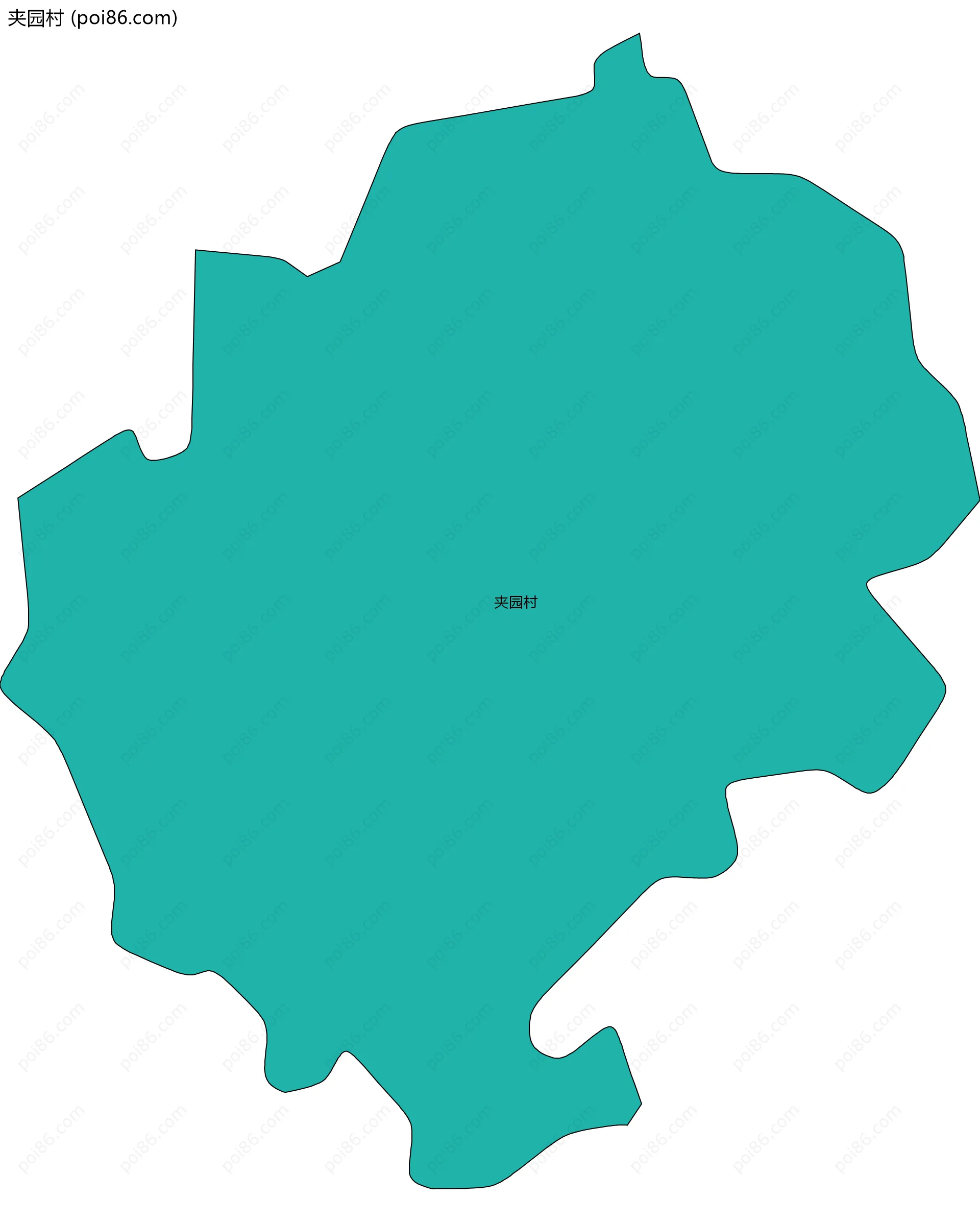 夹园村边界地图