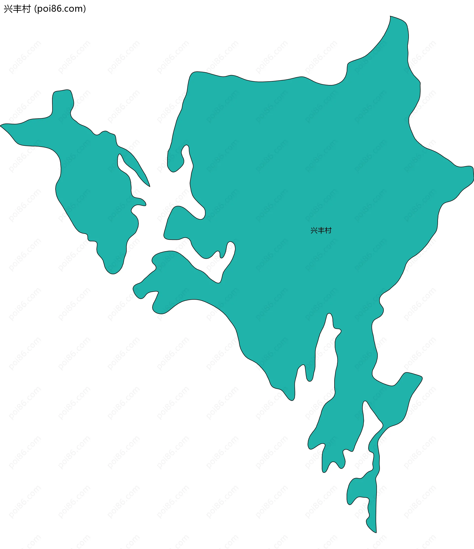 兴丰村边界地图