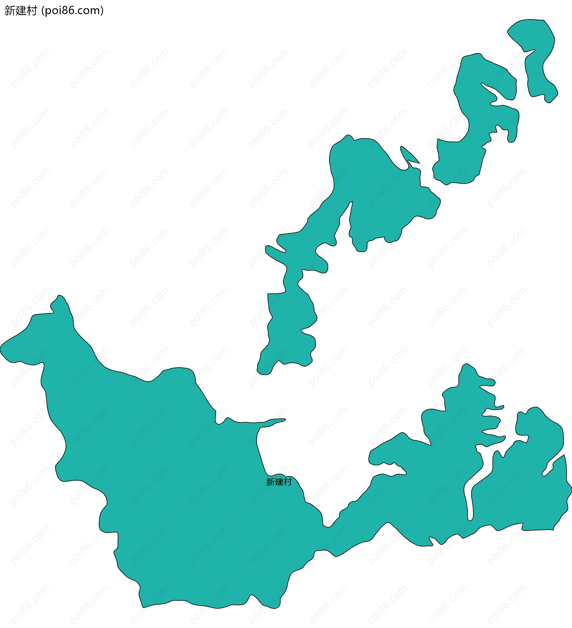 新建村边界地图