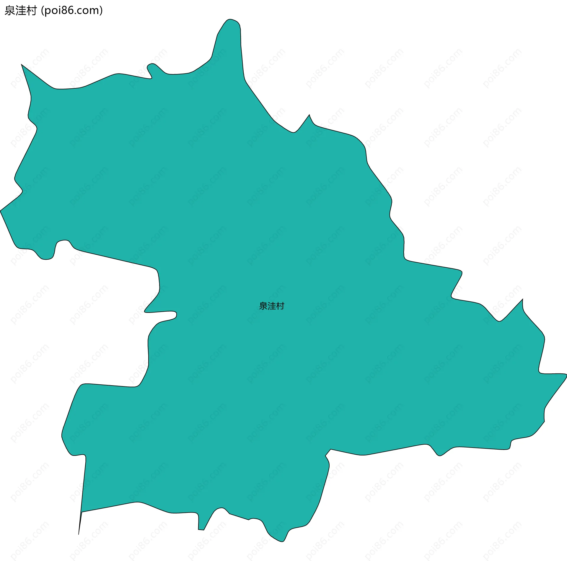 泉洼村边界地图