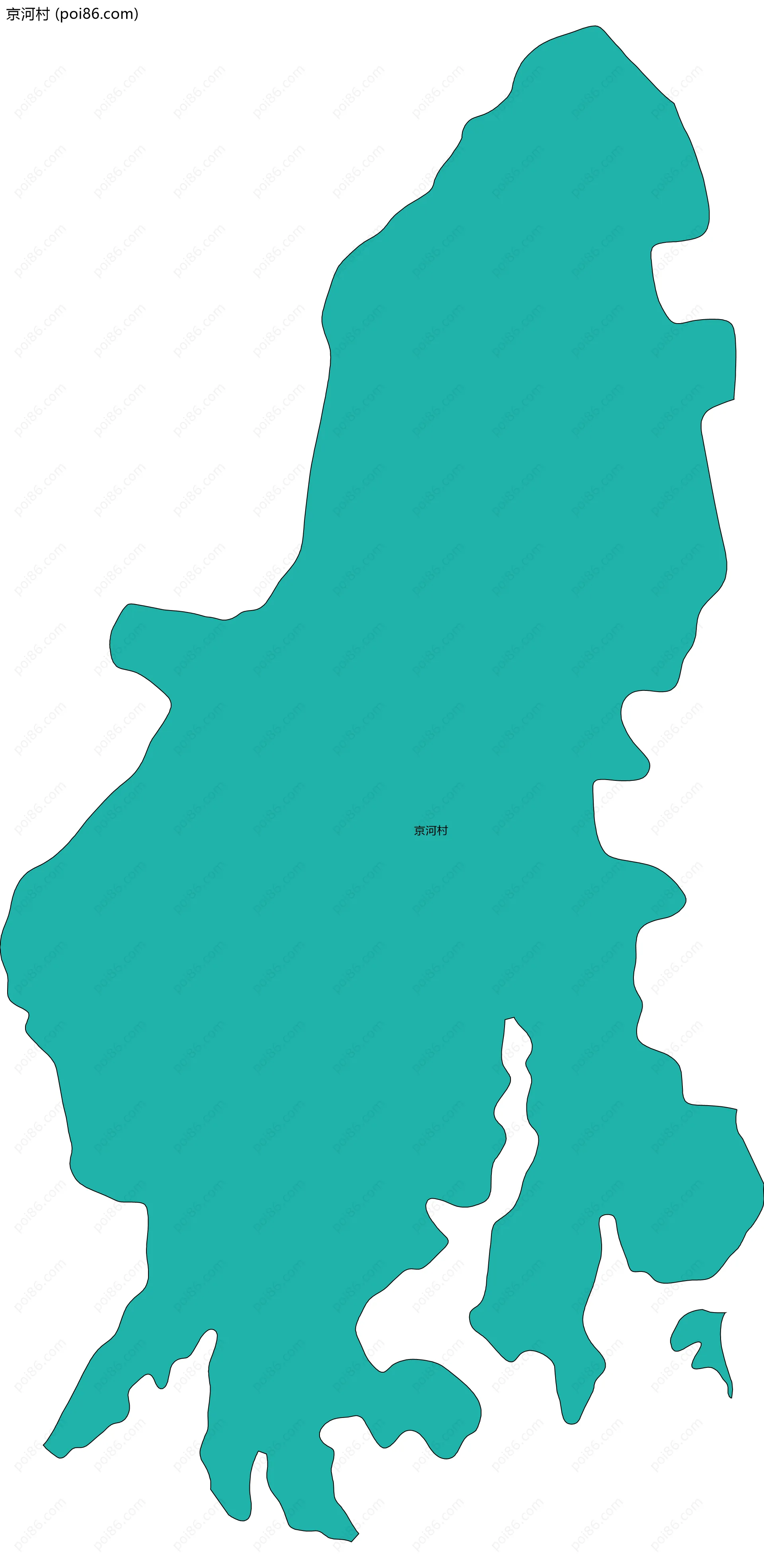 京河村边界地图