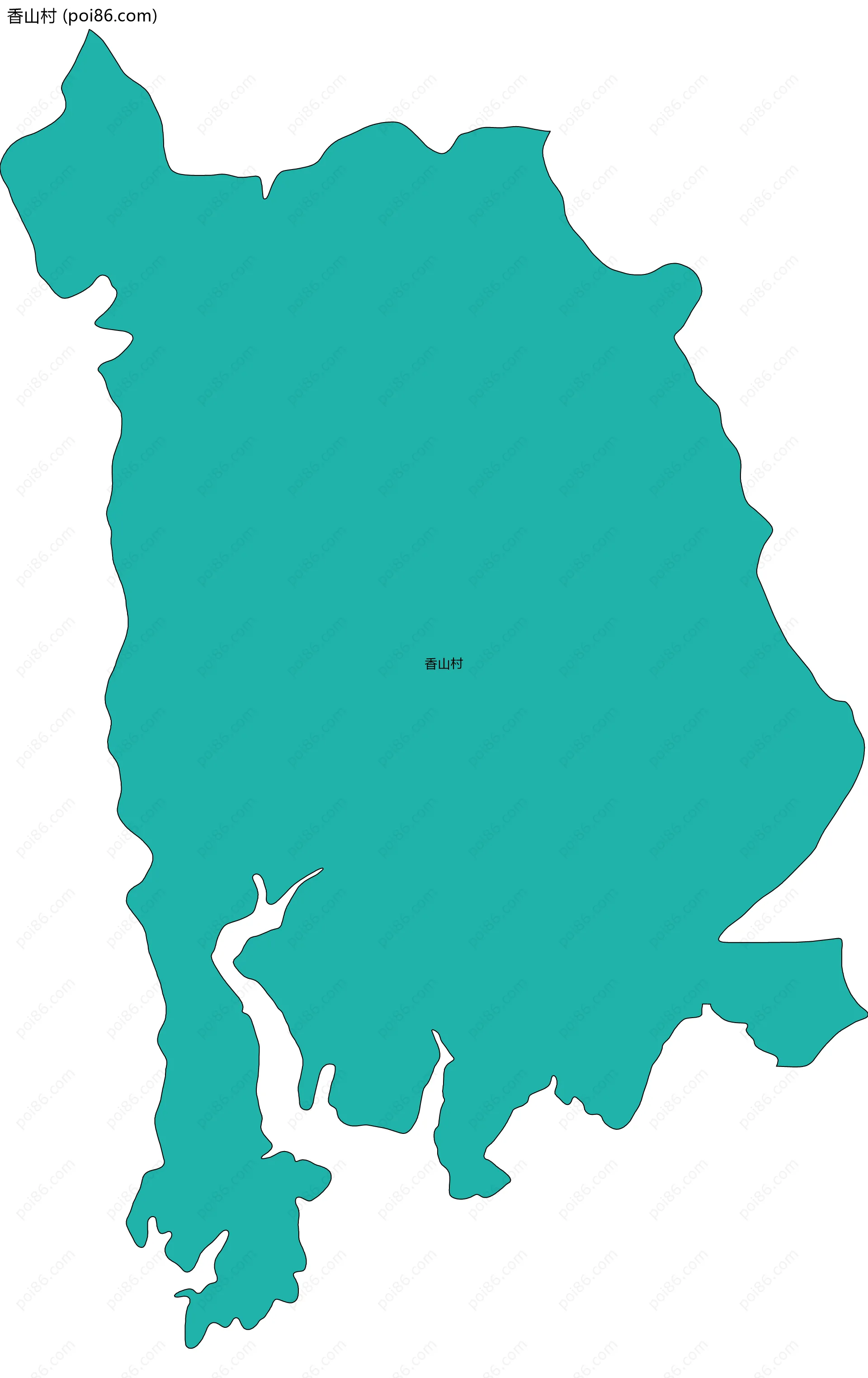 香山村边界地图