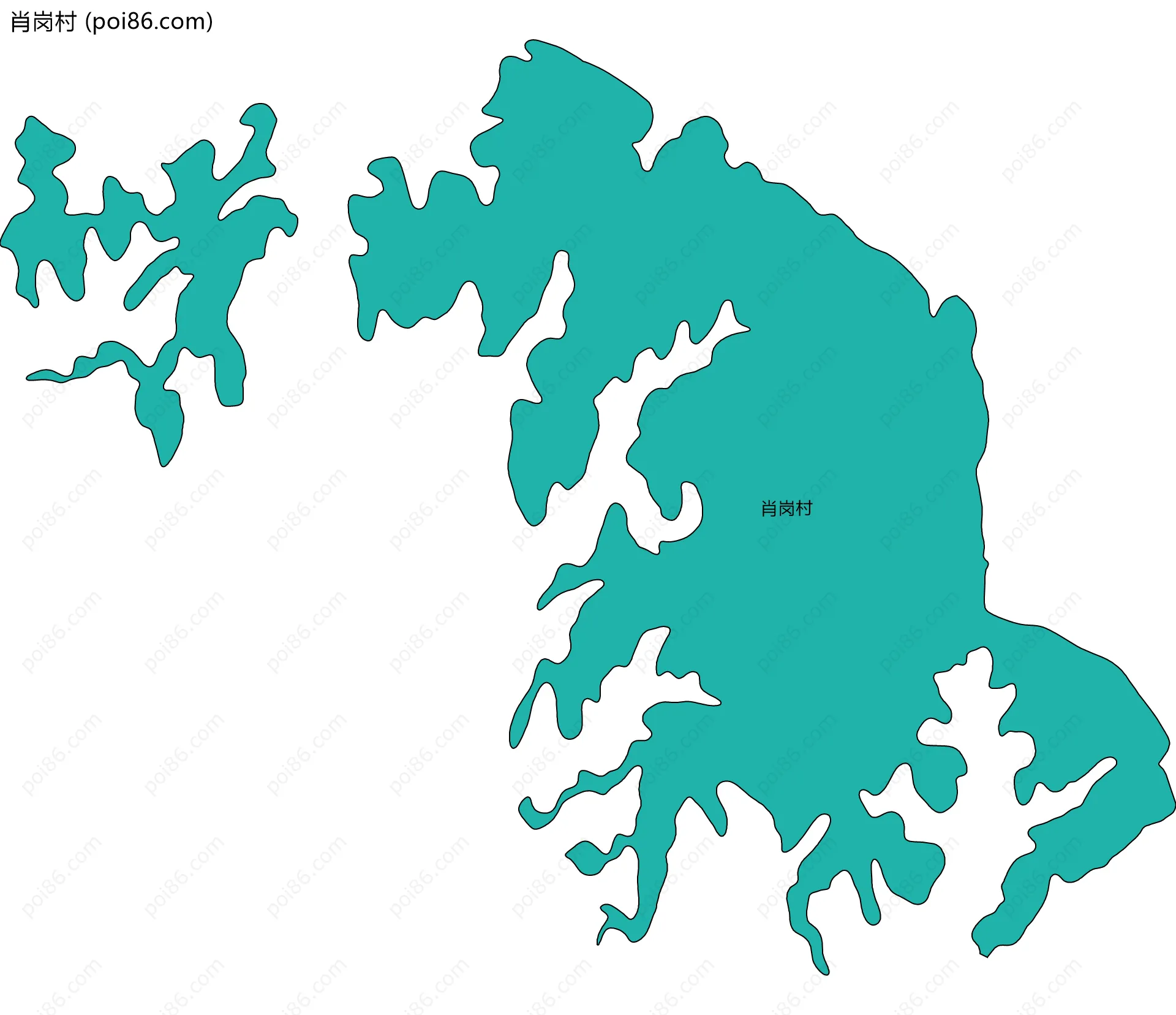 肖岗村边界地图