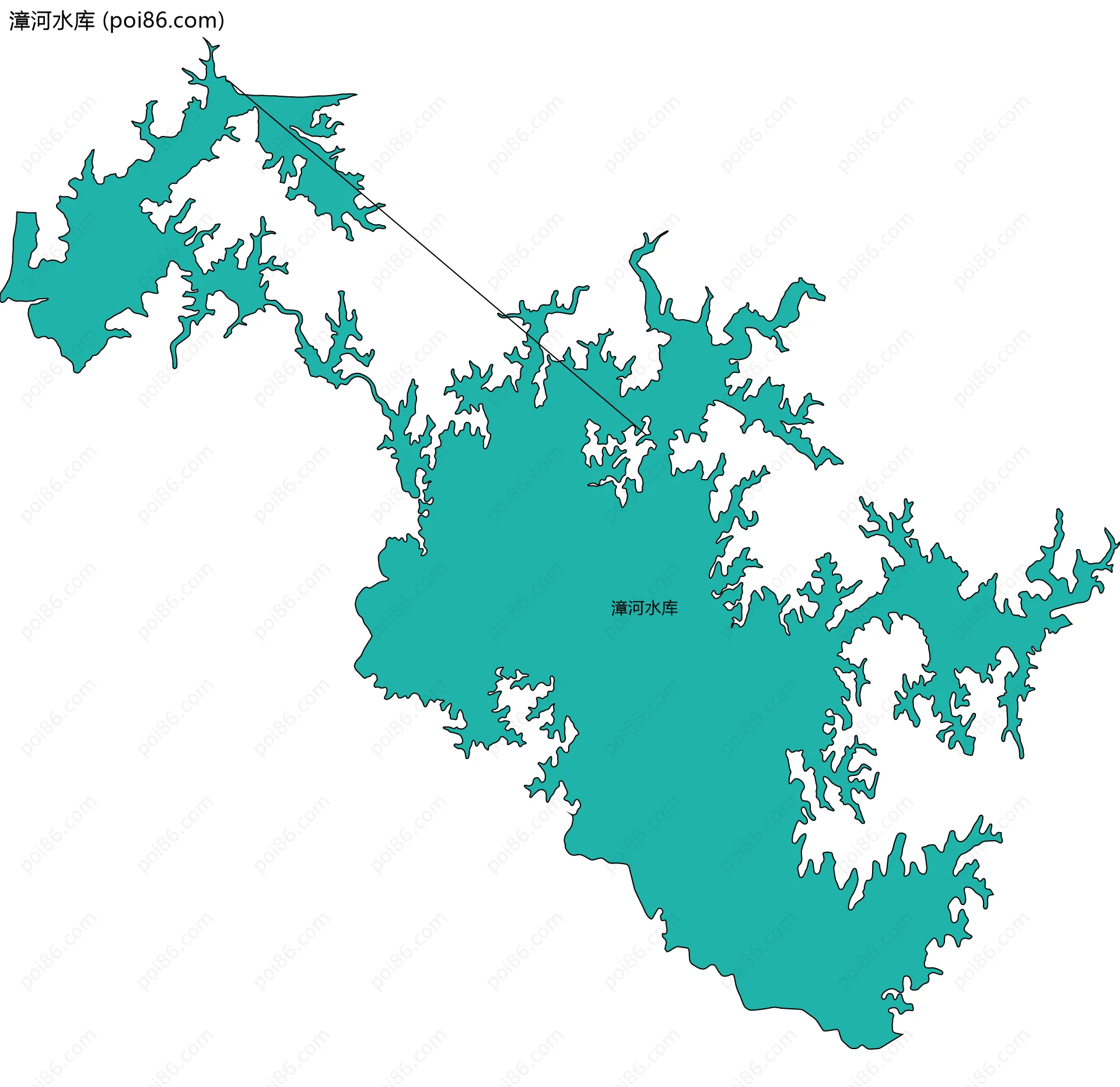 漳河水库边界地图