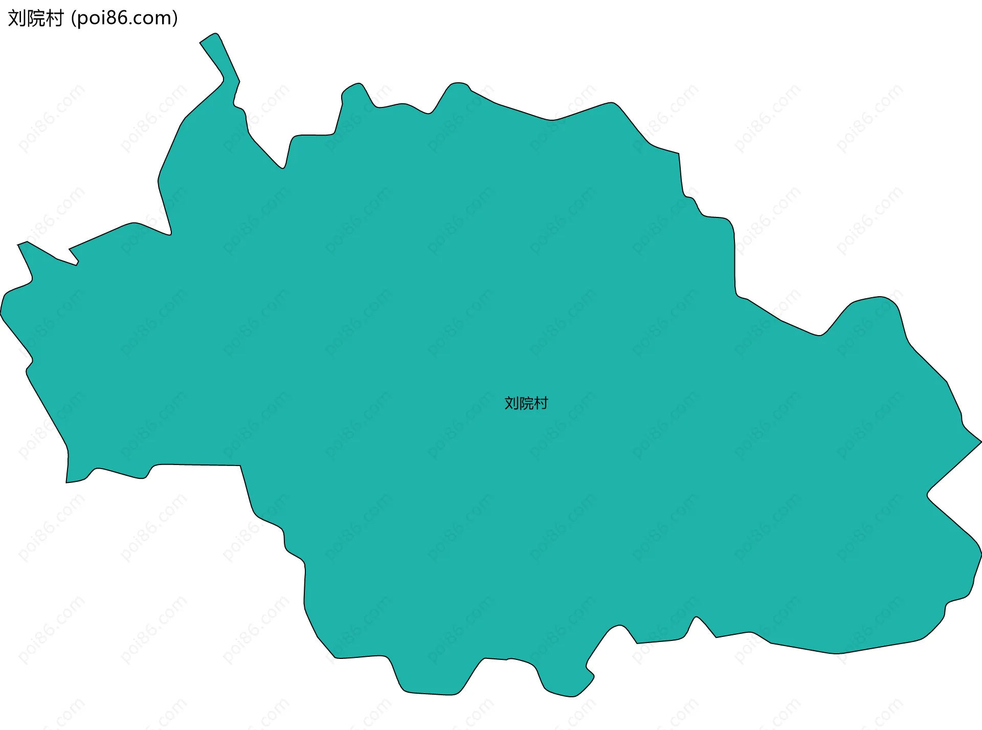 刘院村边界地图