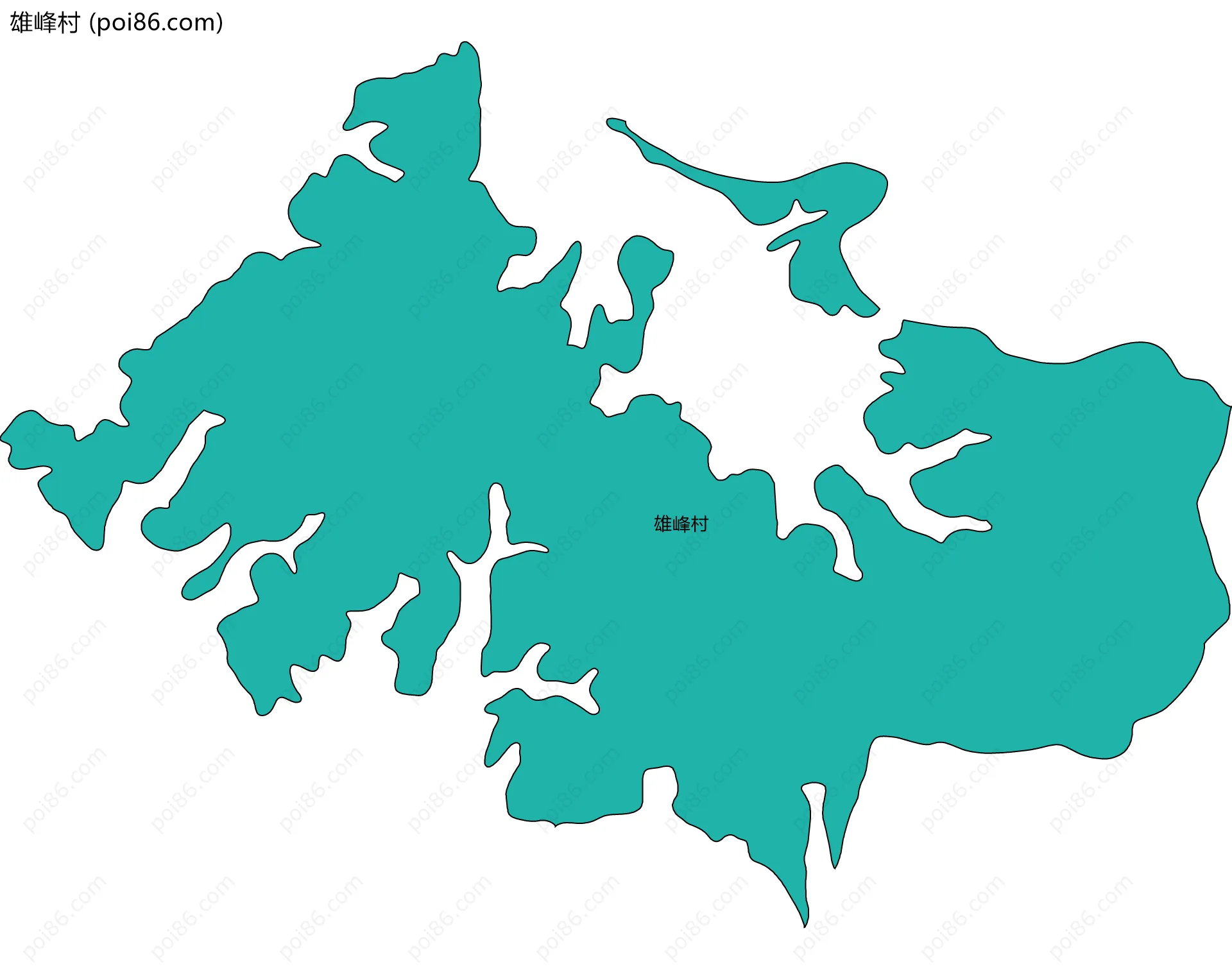 雄峰村边界地图