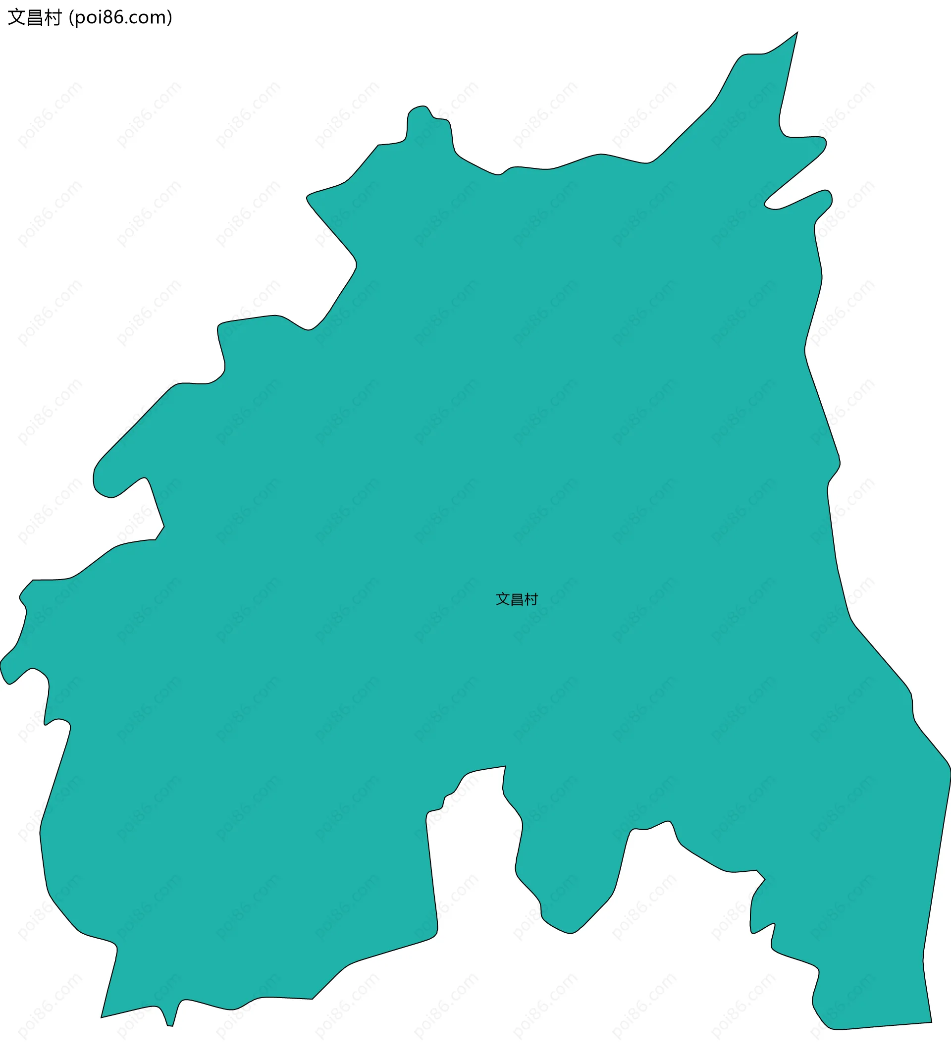 文昌村边界地图