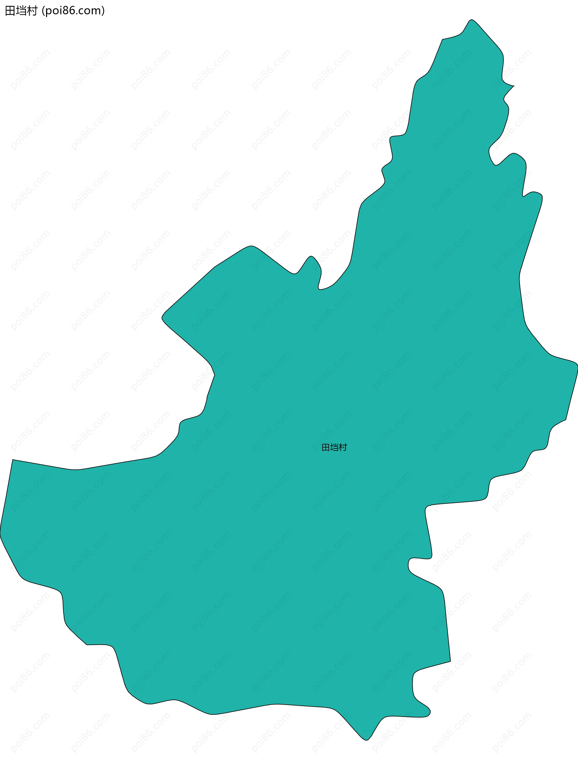 田垱村边界地图