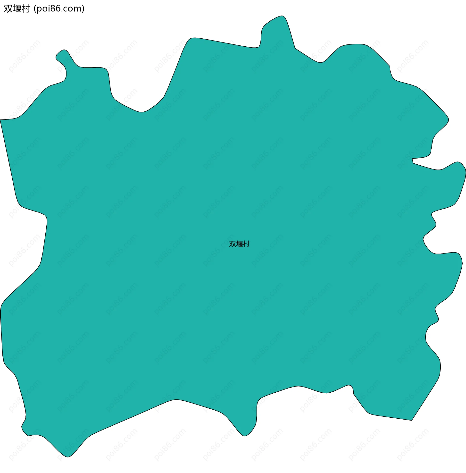 双堰村边界地图